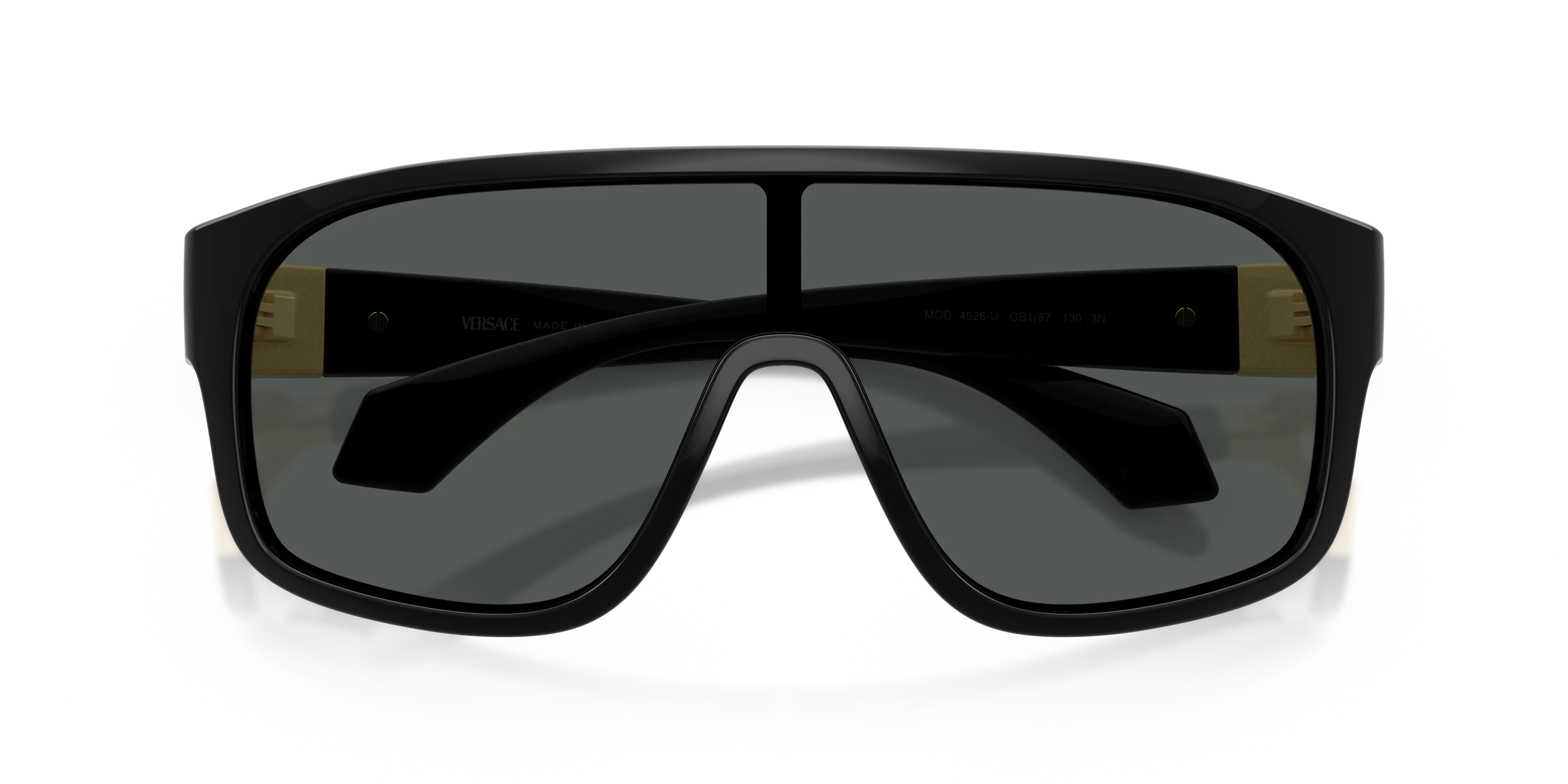 Versace VE4526U GB1/87 Occhiali da sole Iniettato Nero Grigio Squadrata Normale - immagine 2