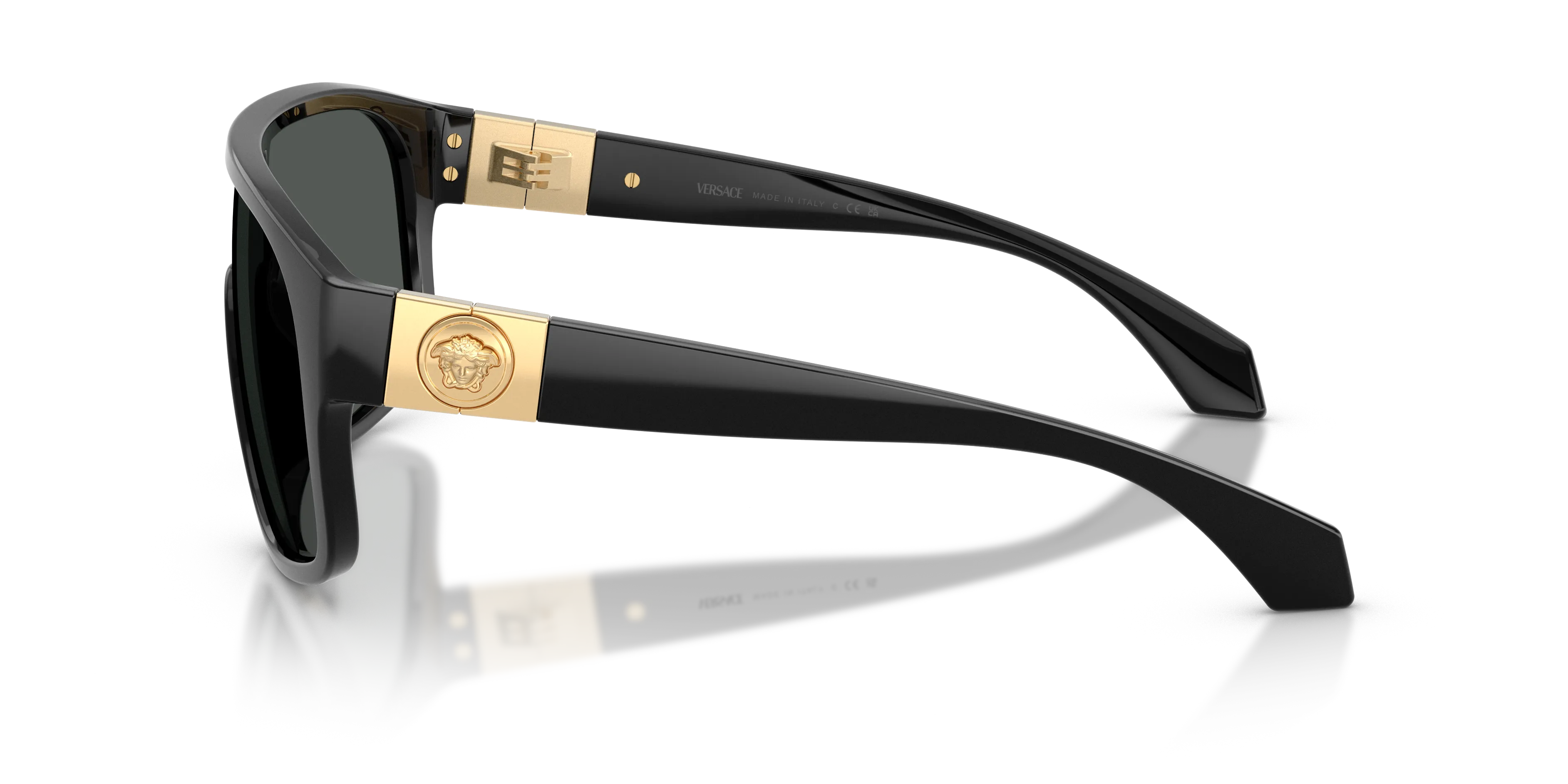 Versace VE4526U GB1/87 Occhiali da sole Iniettato Nero Grigio Squadrata Normale - immagine 4