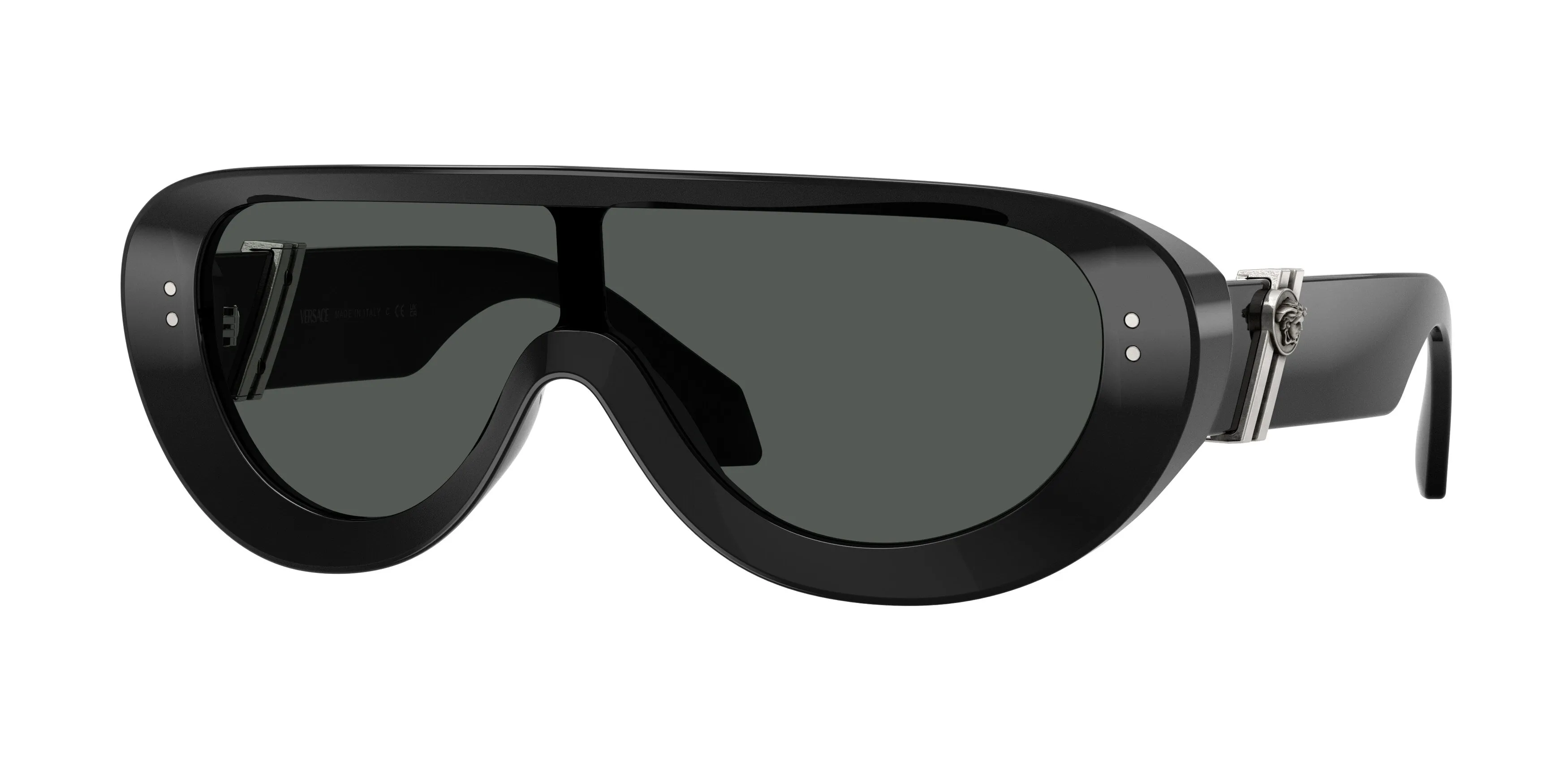 Versace VE4521U GB1/87 Occhiali da sole Acetato Nero Grigio Pilot Normale - immagine 1