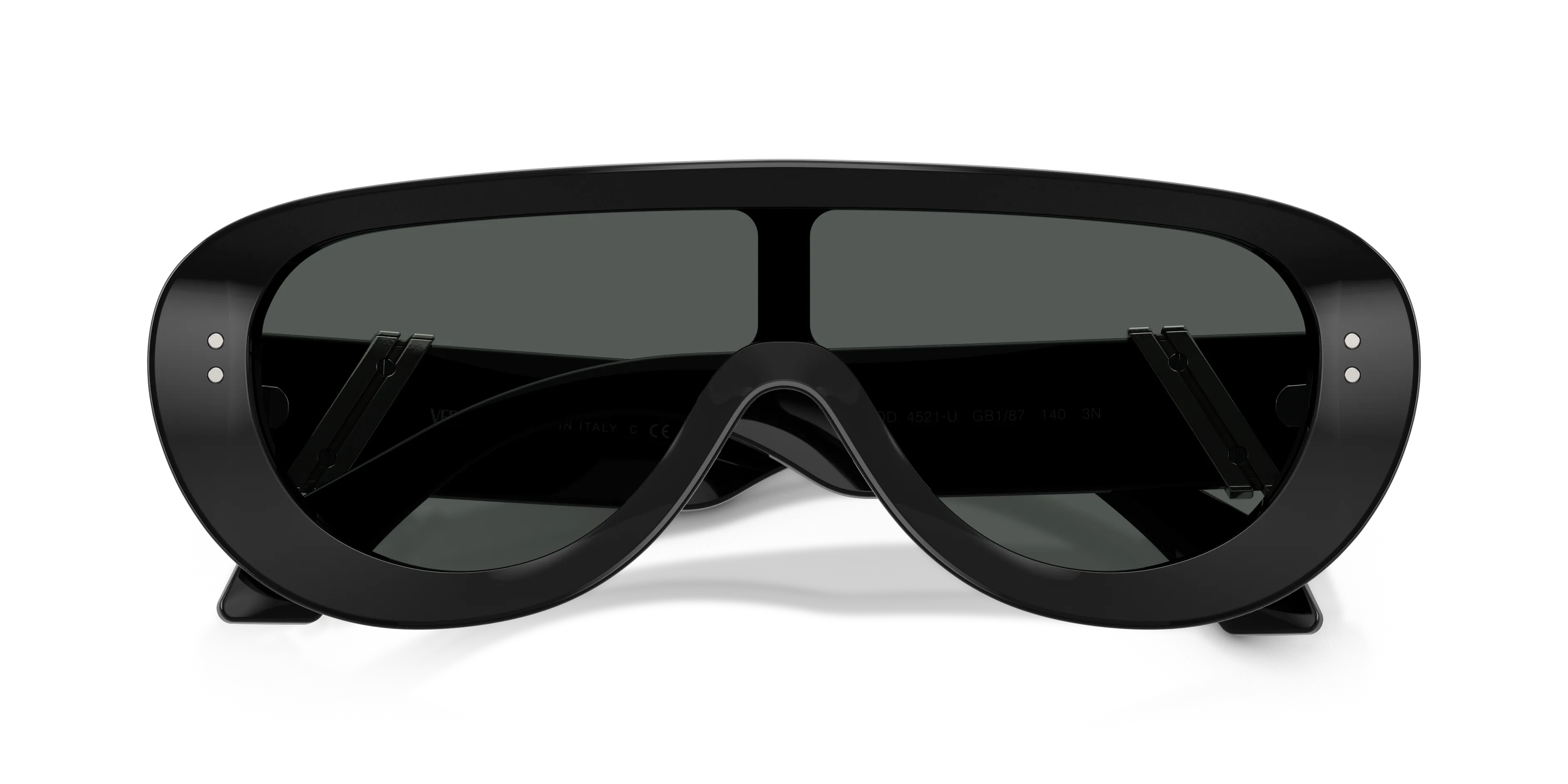 Versace VE4521U GB1/87 Occhiali da sole Acetato Nero Grigio Pilot Normale - immagine 2