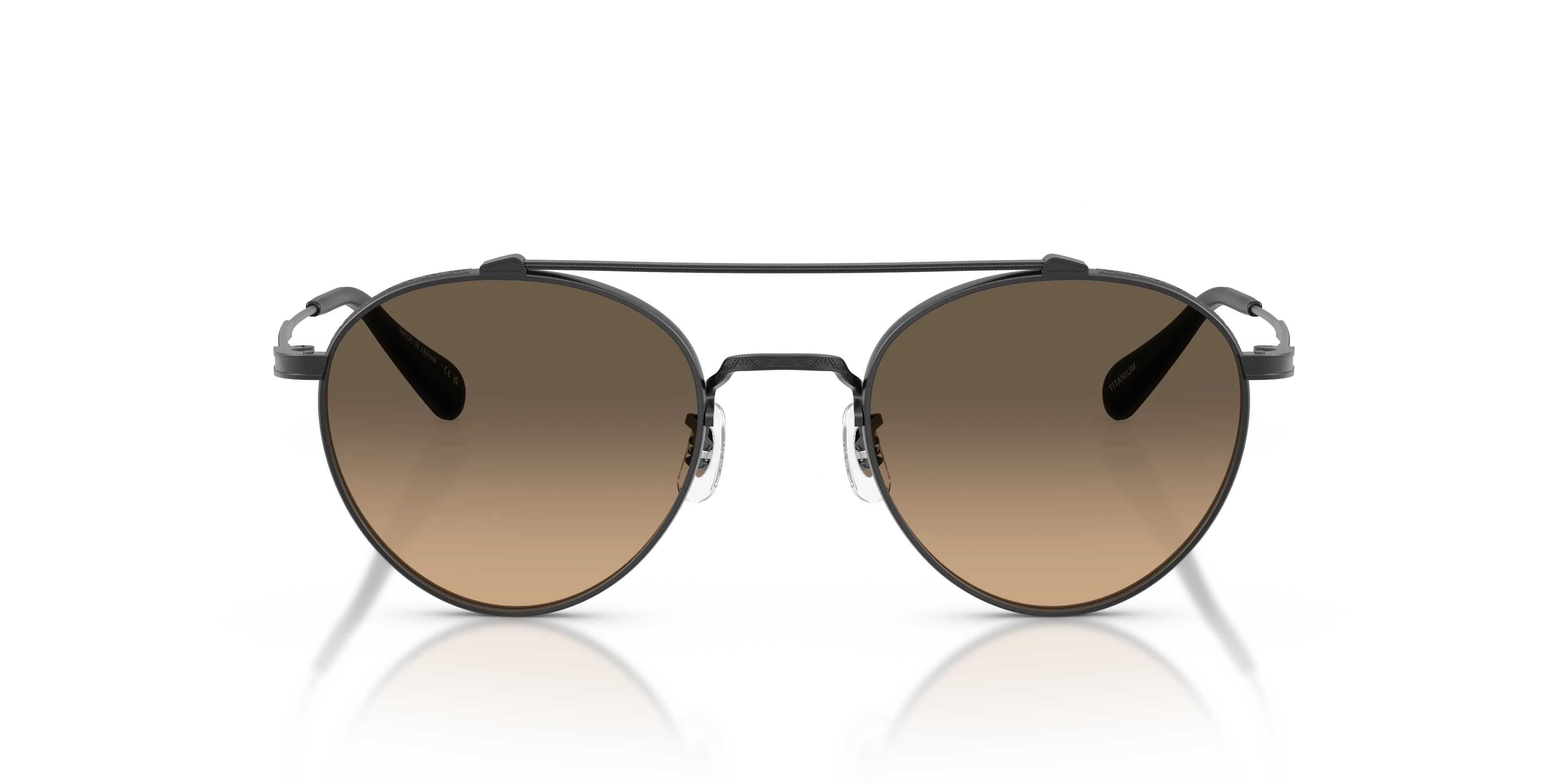 Oliver Peoples OV1223ST BRUNNER 50629N Occhiali da sole Titanio Nero Pantos Normale Sfumato - immagine 3