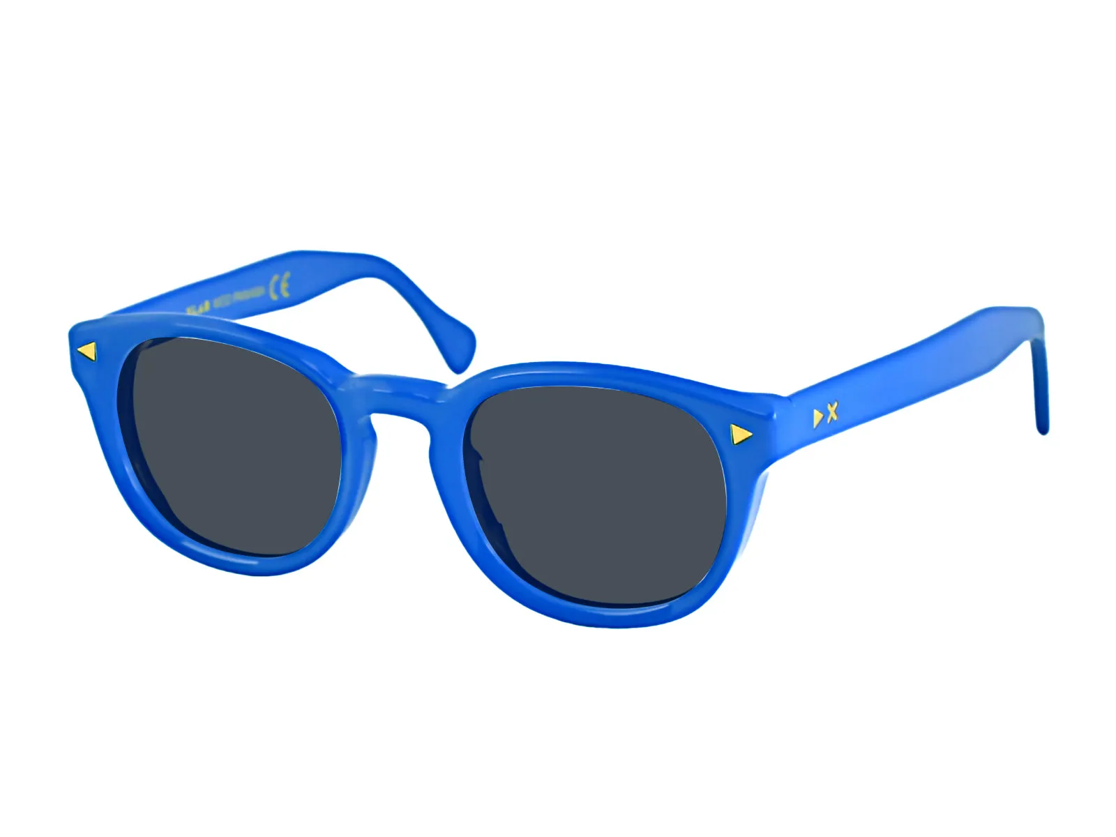 XLAB Unisex Panama Occhiali da sole Acetato Trasparente Fumo Rotonda Polarizzata - immagine 1