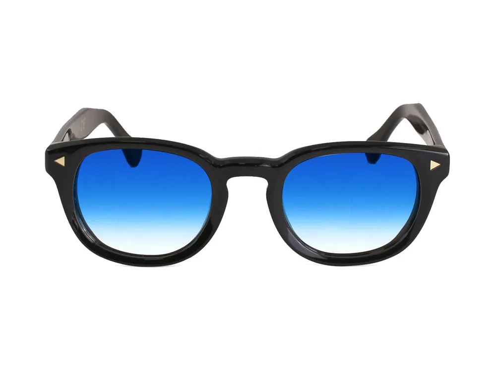 XLAB Unisex Panama Occhiali da sole Acetato Trasparente marrone opaco Verde G15 Rotonda Polarizzata - immagine 3