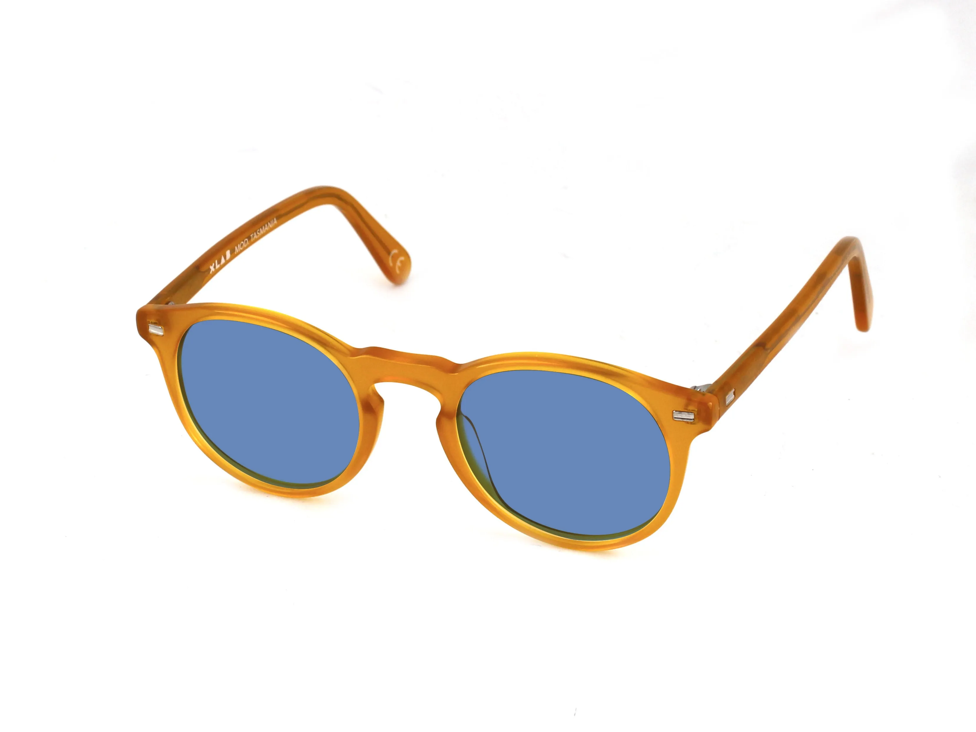 XLAB Unisex TASMANIA Occhiali da sole Acetato Giallo Azzurro Pantos Polarizzata - immagine 1