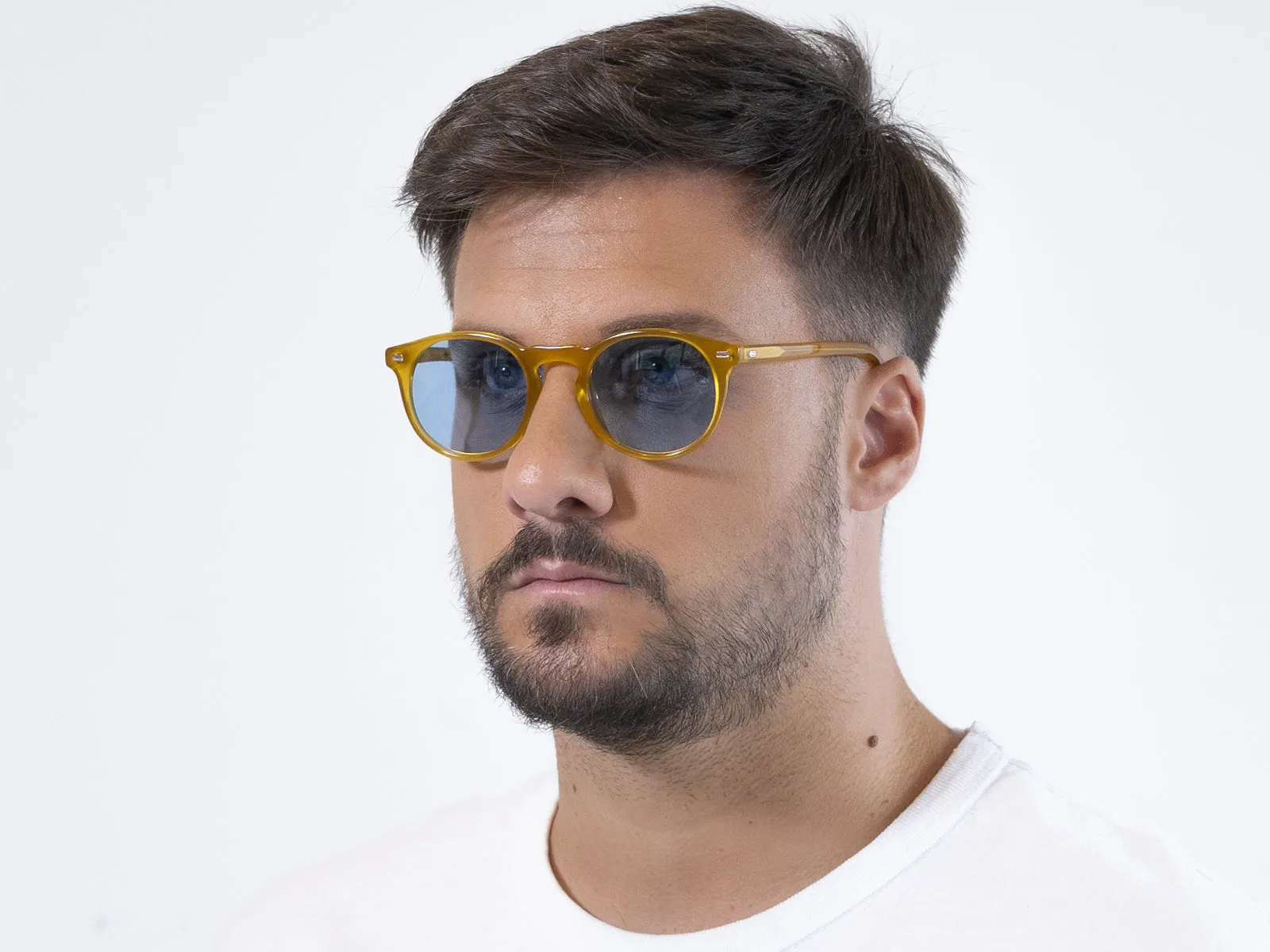 XLAB Unisex TASMANIA Occhiali da sole Acetato Nero Giallo Pantos Polarizzata - immagine 3
