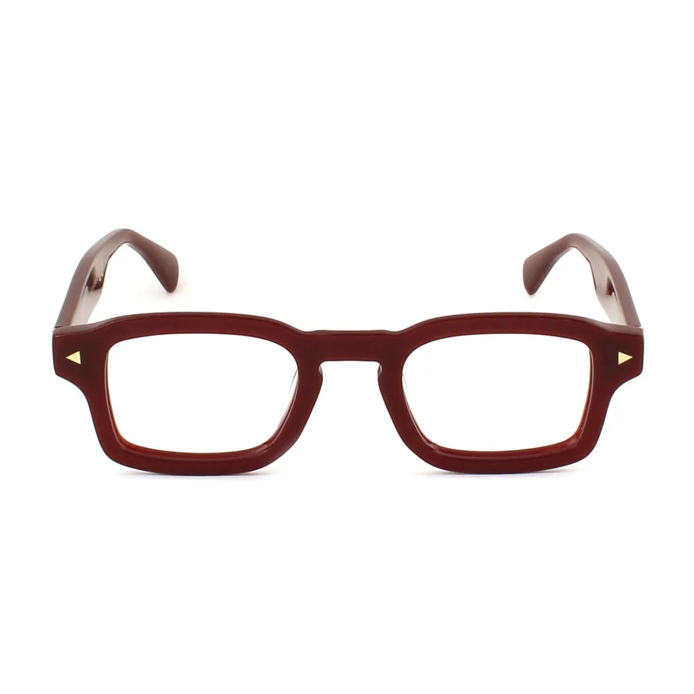 XLAB Uomo Eubea Montature da vista Acetato Bordeaux Squadrata Demo - immagine 2