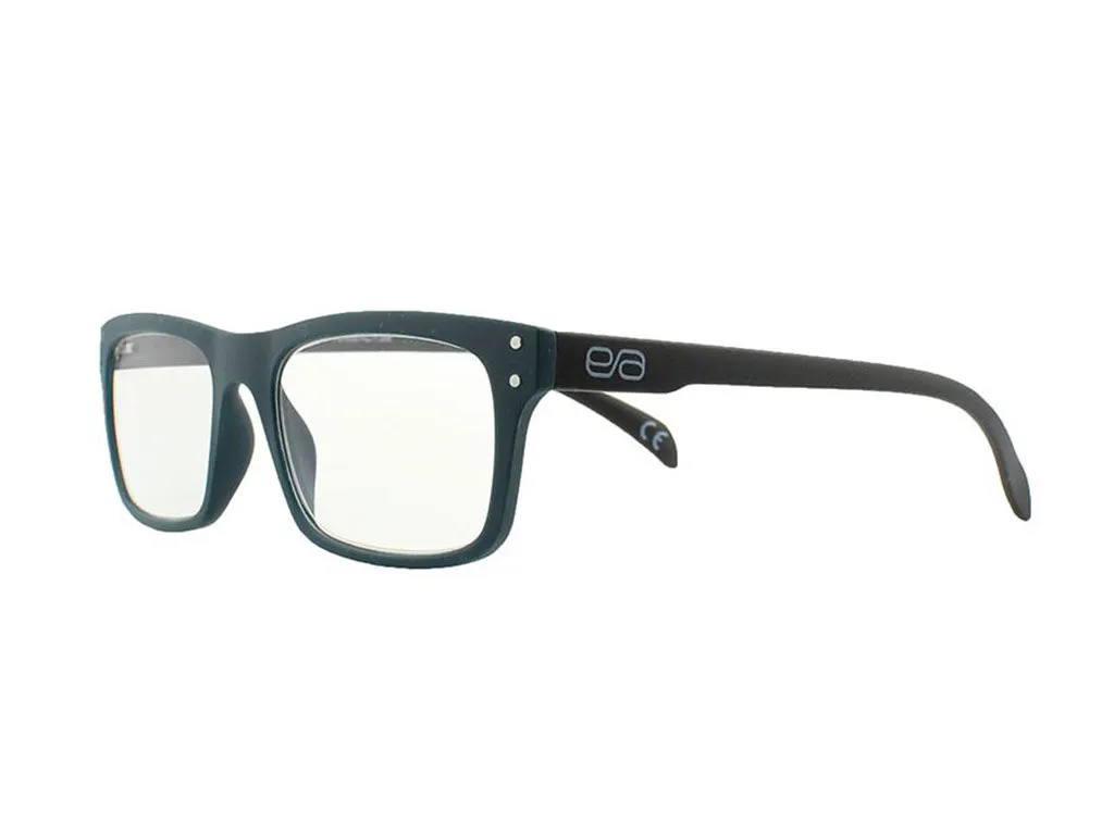 Easy Reading Unisex ER1500 Occhiali da lettura Plastica Blu Squadrata - immagine 3