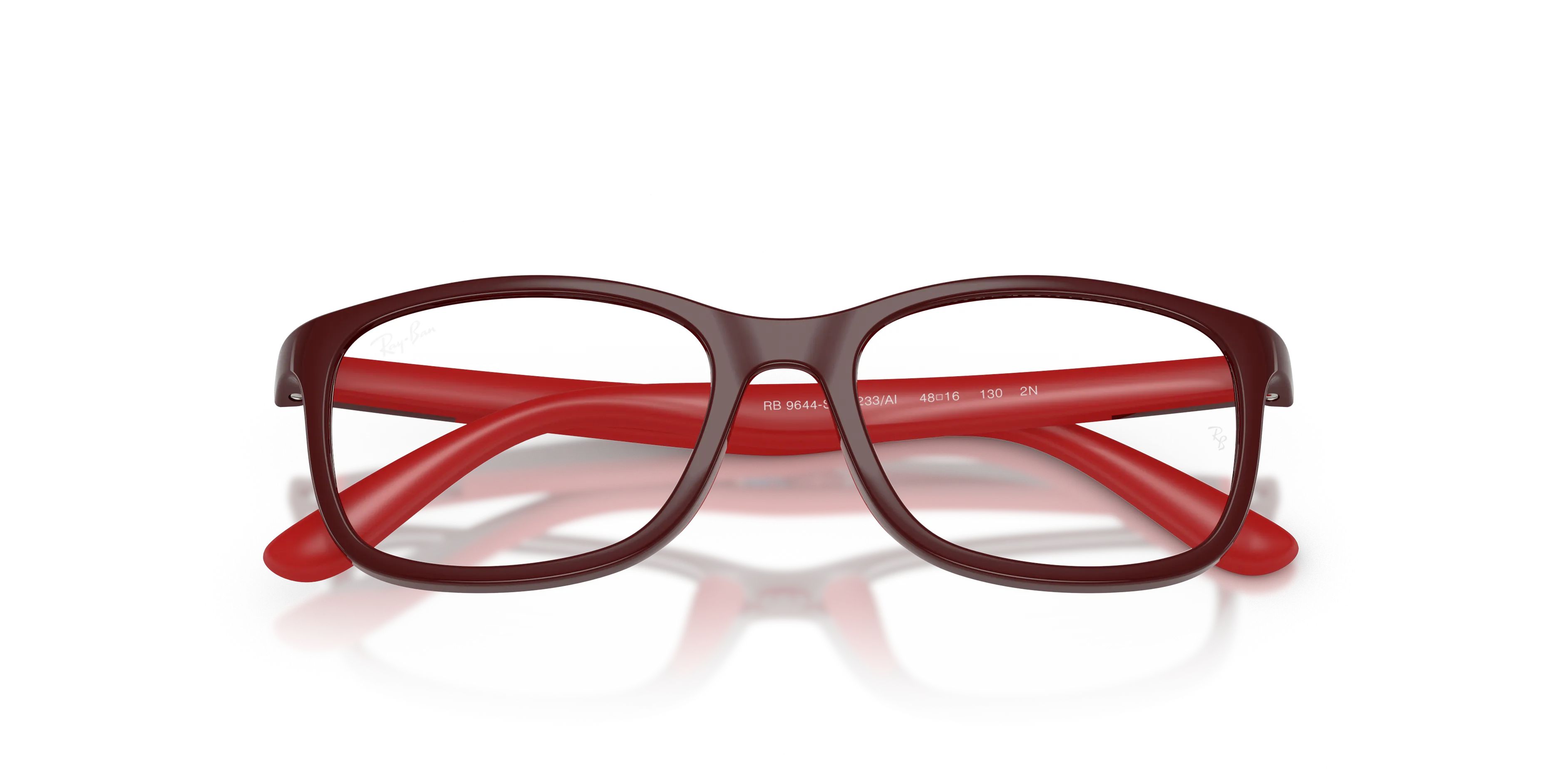 Ray - Ban RJ9644S 7233AI Occhiali da sole bambino Iniettato Rosso Pillow Normale - immagine 2