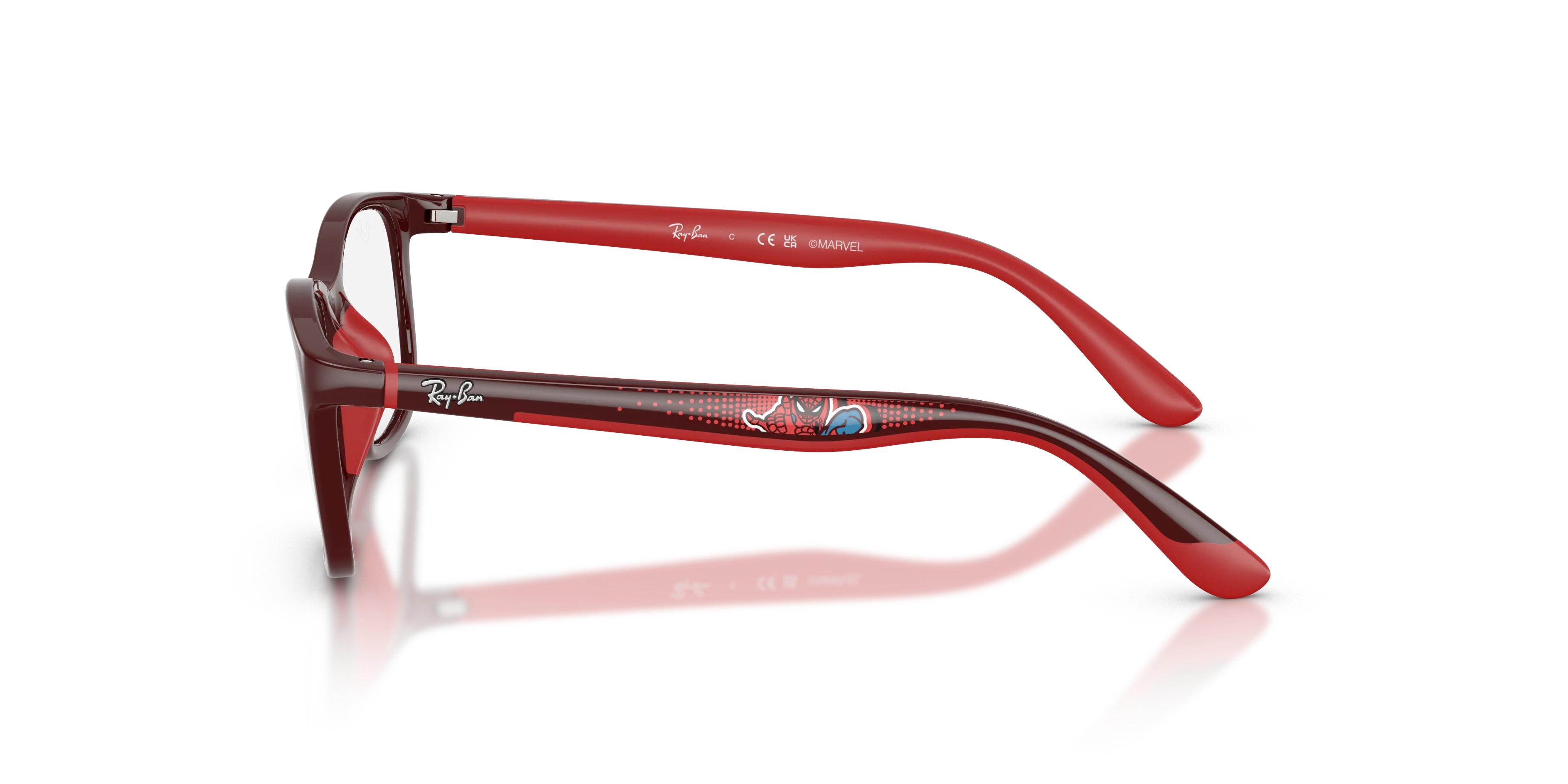 Ray - Ban RJ9644S 7233AI Occhiali da sole bambino Iniettato Rosso Pillow Normale - immagine 4