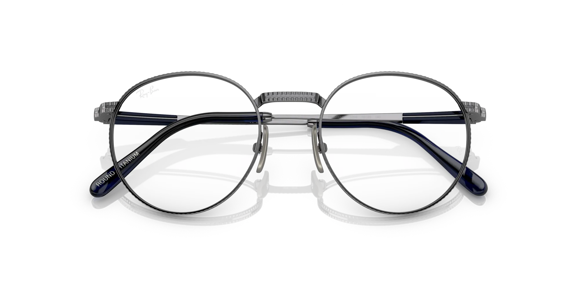 Ray - Ban RX8237V ROUND TITANIUM 1238 Montature da vista Titanio Canna di fucile Rotonda - immagine 2