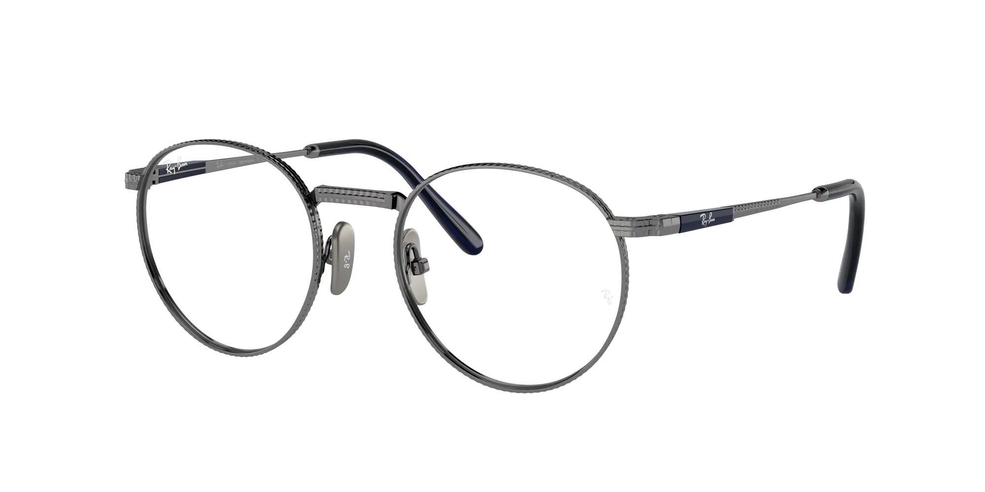 Ray - Ban RX8237V ROUND TITANIUM 1238 Montature da vista Titanio Grigio Trasparente Pantos Normale - immagine 1