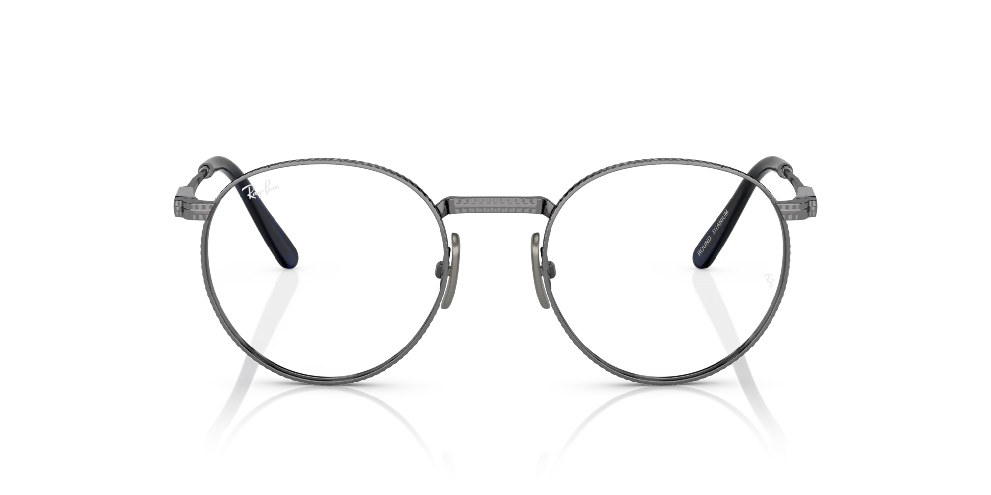 Ray - Ban RX8237V ROUND TITANIUM 1238 Montature da vista Titanio Grigio Trasparente Pantos Normale - immagine 3