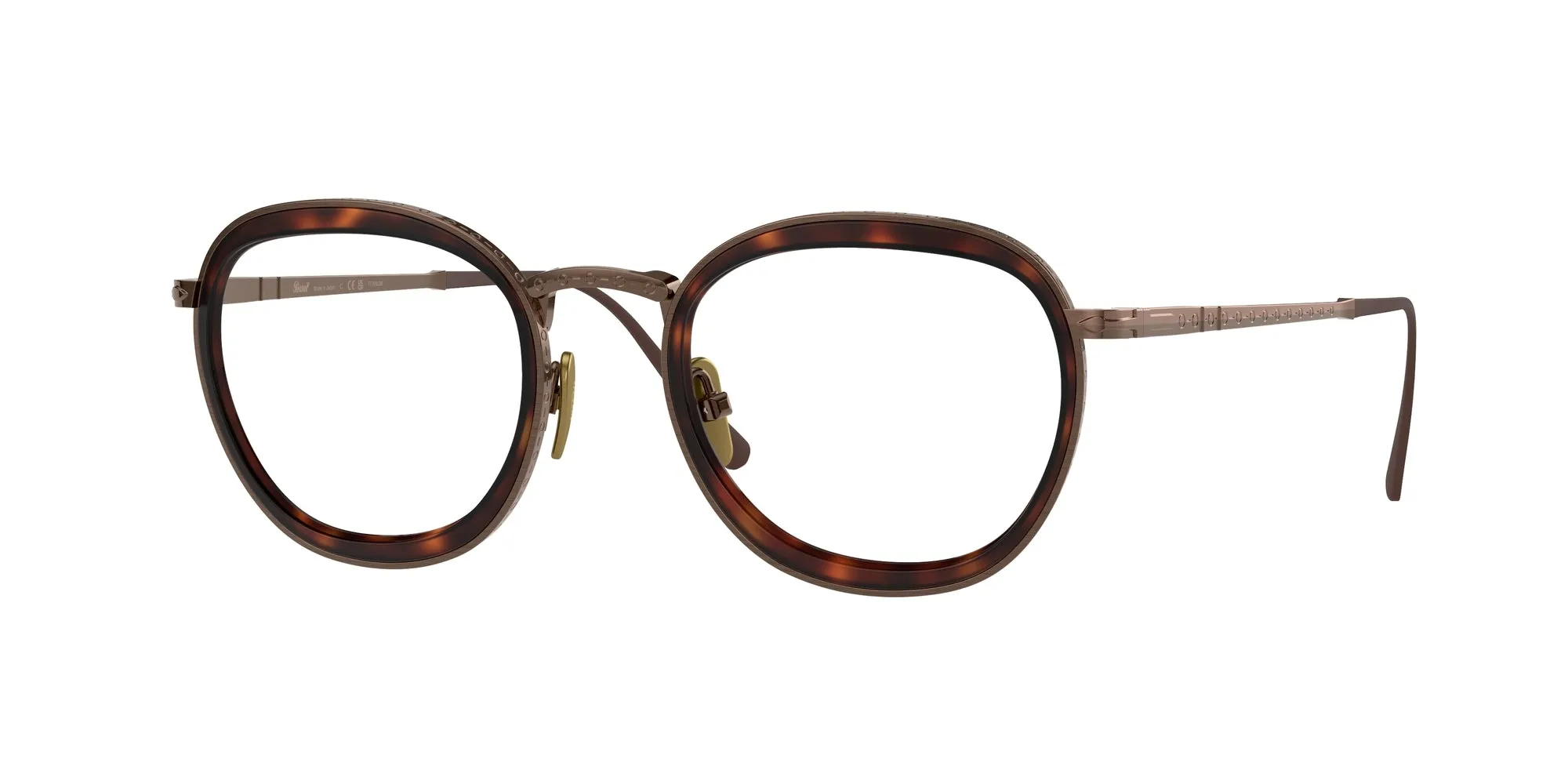 Persol PO5009VT 8016 Montature da vista Titanio Marrone Pantos - immagine 1