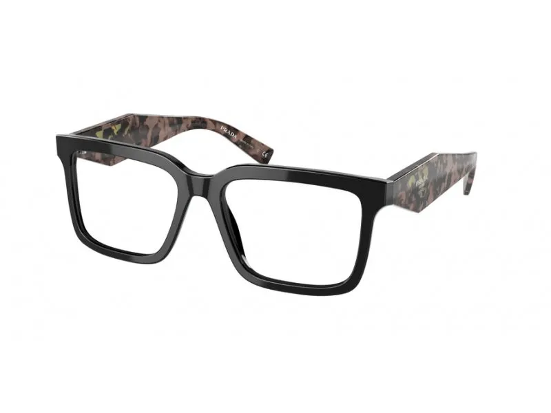 Prada PR 10YV 21B1O1 Montature da vista Plastica Nero Squadrata - immagine 1