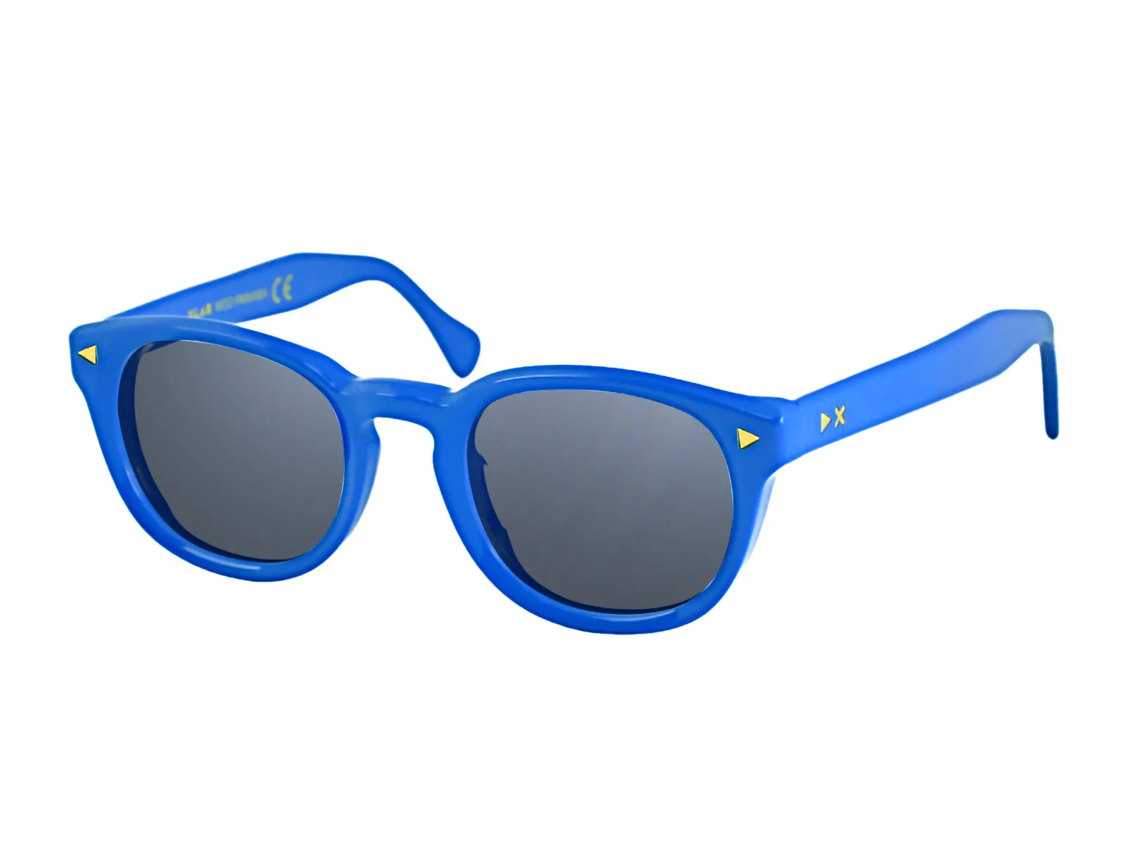 XLAB Unisex Panama Montature da vista Acetato Rosso Rotonda Demo - immagine 4