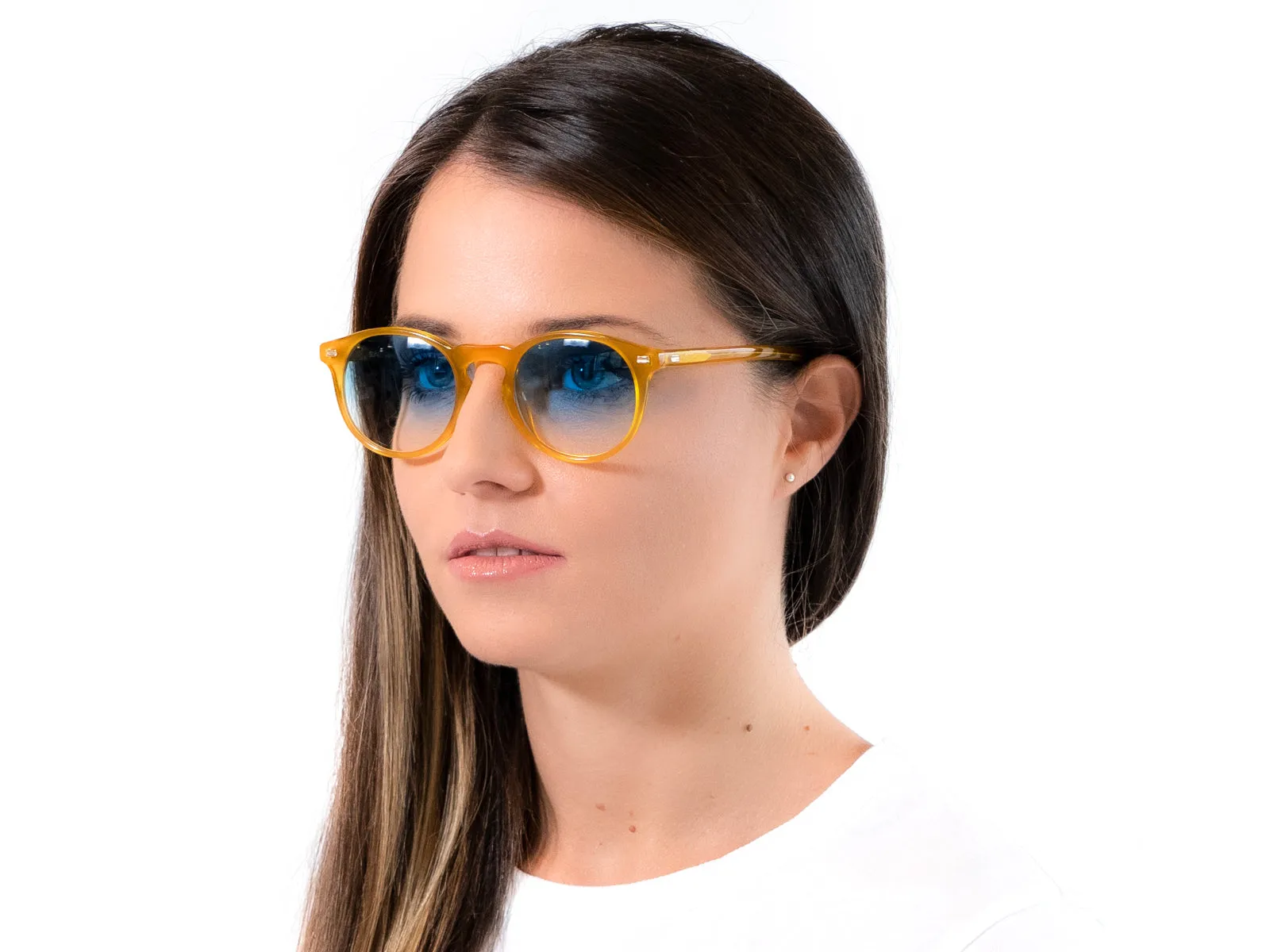XLAB Unisex Tasmania Occhiali da sole Acetato Giallo Cobalto giallo Pantos Polarizzata - immagine 4