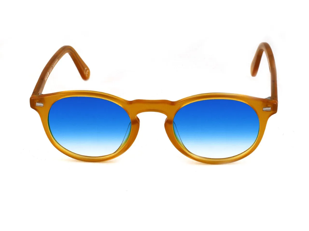 XLAB Unisex Tasmania Occhiali da sole Acetato Giallo Marrone Pantos Fotocromatico - immagine 2
