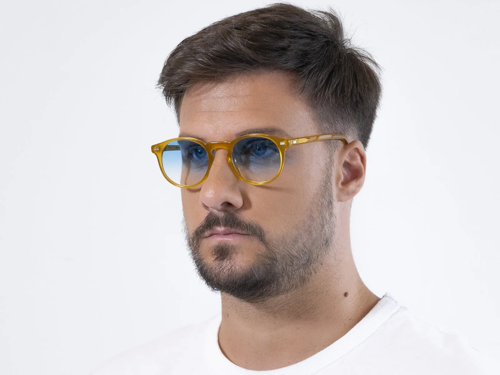 XLAB Unisex Tasmania Occhiali da sole Acetato Giallo Verde G15 Pantos Polarizzata - immagine 3
