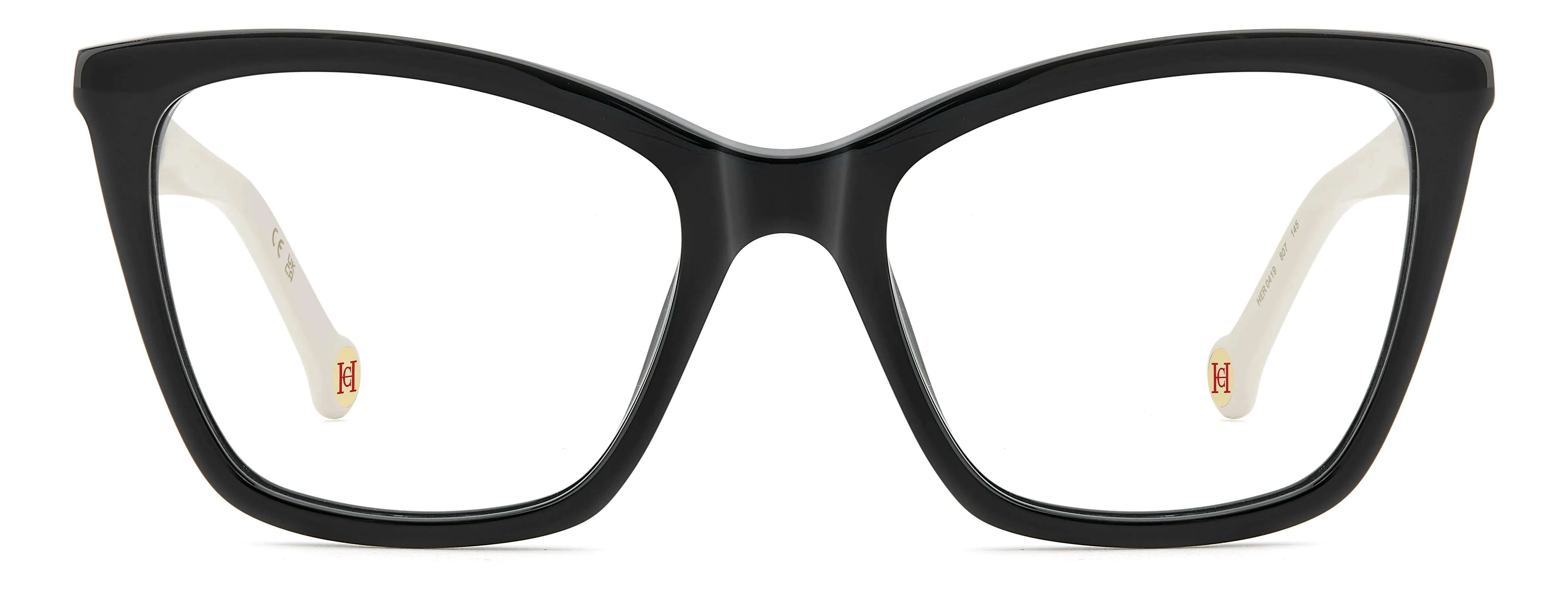 Carolina Herrera HER 0419 807 Montature da vista Acetato Nero Squadrata Normale - immagine 2