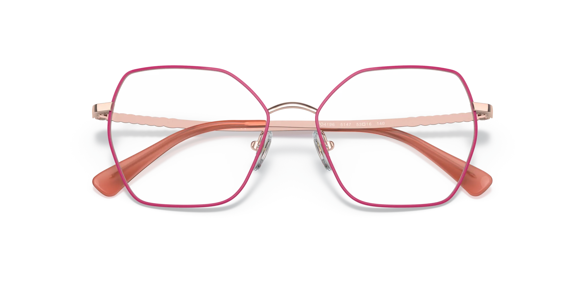 VOGUE EYEWEAR VO4196 5147 Montature da vista Metallo Rosa Trasparente Geometrica Normale - immagine 2