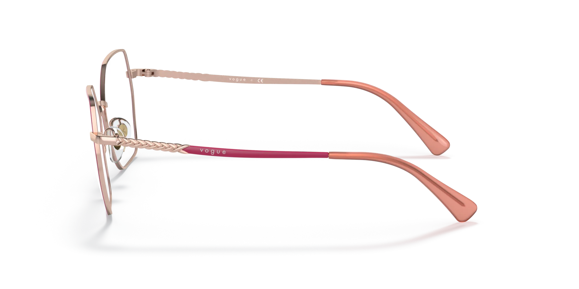 VOGUE EYEWEAR VO4196 5147 Montature da vista Metallo Rosa Trasparente Geometrica Normale - immagine 4