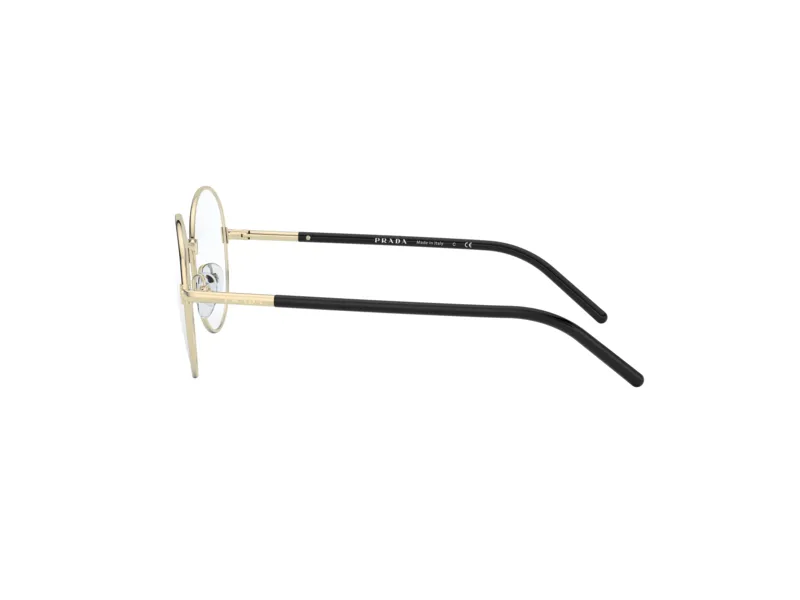 Prada PR 55WV 07I1O1 Montature da vista Metallo Nero Trasparente Rotonda Normale - immagine 4