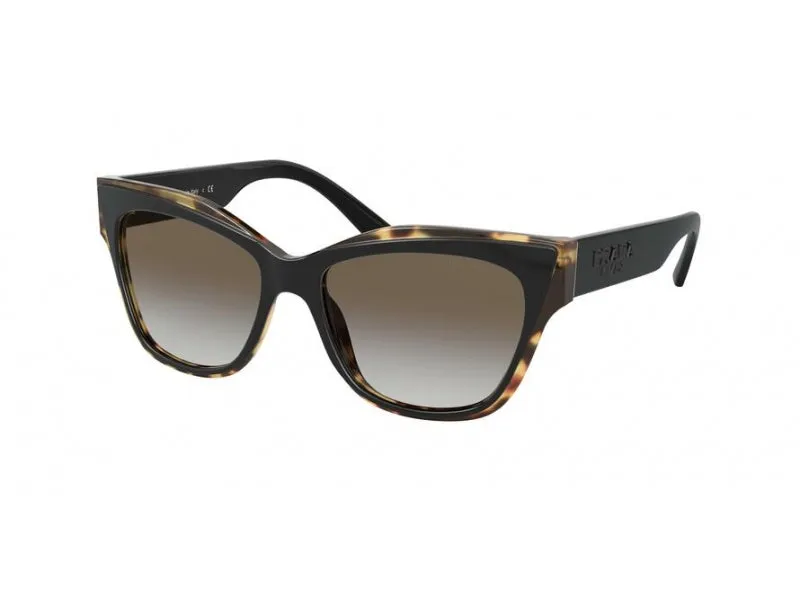 Prada PR 23XS 3890A7 Occhiali da sole Acetato Nero Grigio Cat Eye Normale Sfumato - immagine 1