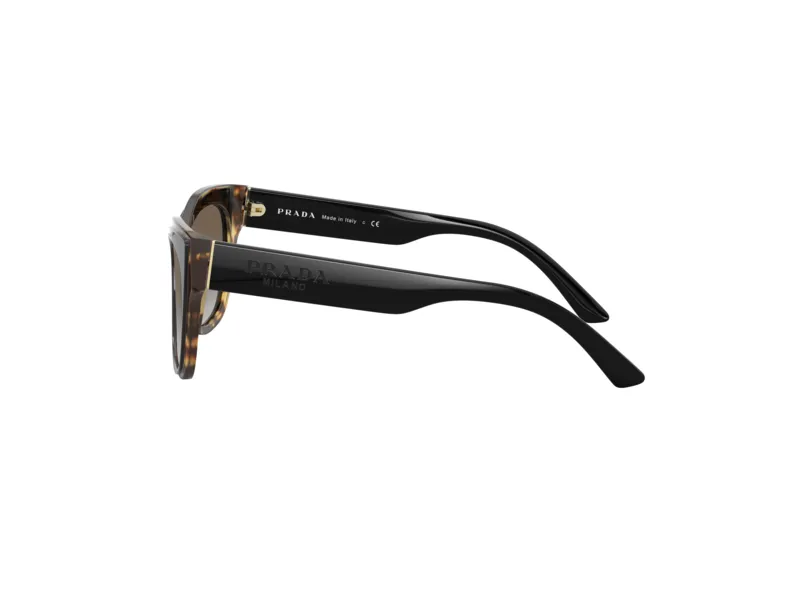 Prada PR 23XS 3890A7 Occhiali da sole Acetato Nero Grigio Cat Eye Normale Sfumato - immagine 4