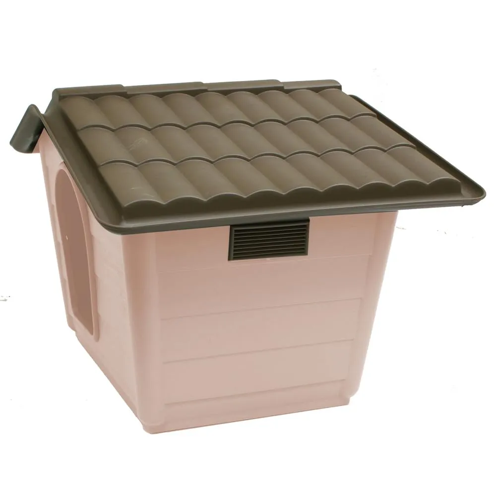 Croci Canile Villa Recycled - Cuccia Smontabile per Cani, Cuccia da esterno in Materiali Riciclati, Tetto Asportabile, 60X50X41 CM - immagine 2