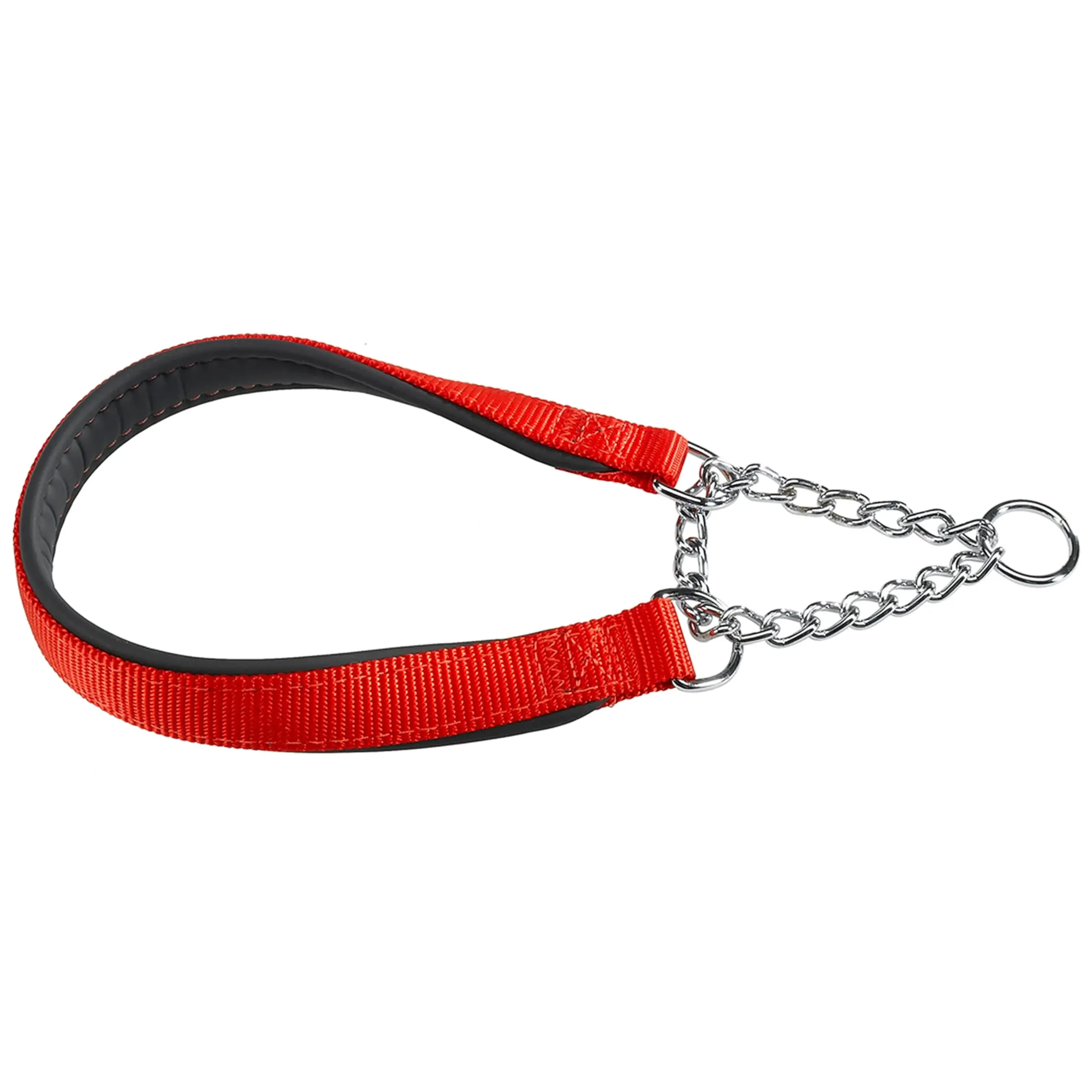 Ferplast Collare Cane Semistrozzo, in Nylon, Imbottito, Anti-trazione, per Addestramento Cani, XXL (Circonferenza Collo 55-65 cm) Rosso - immagine 1
