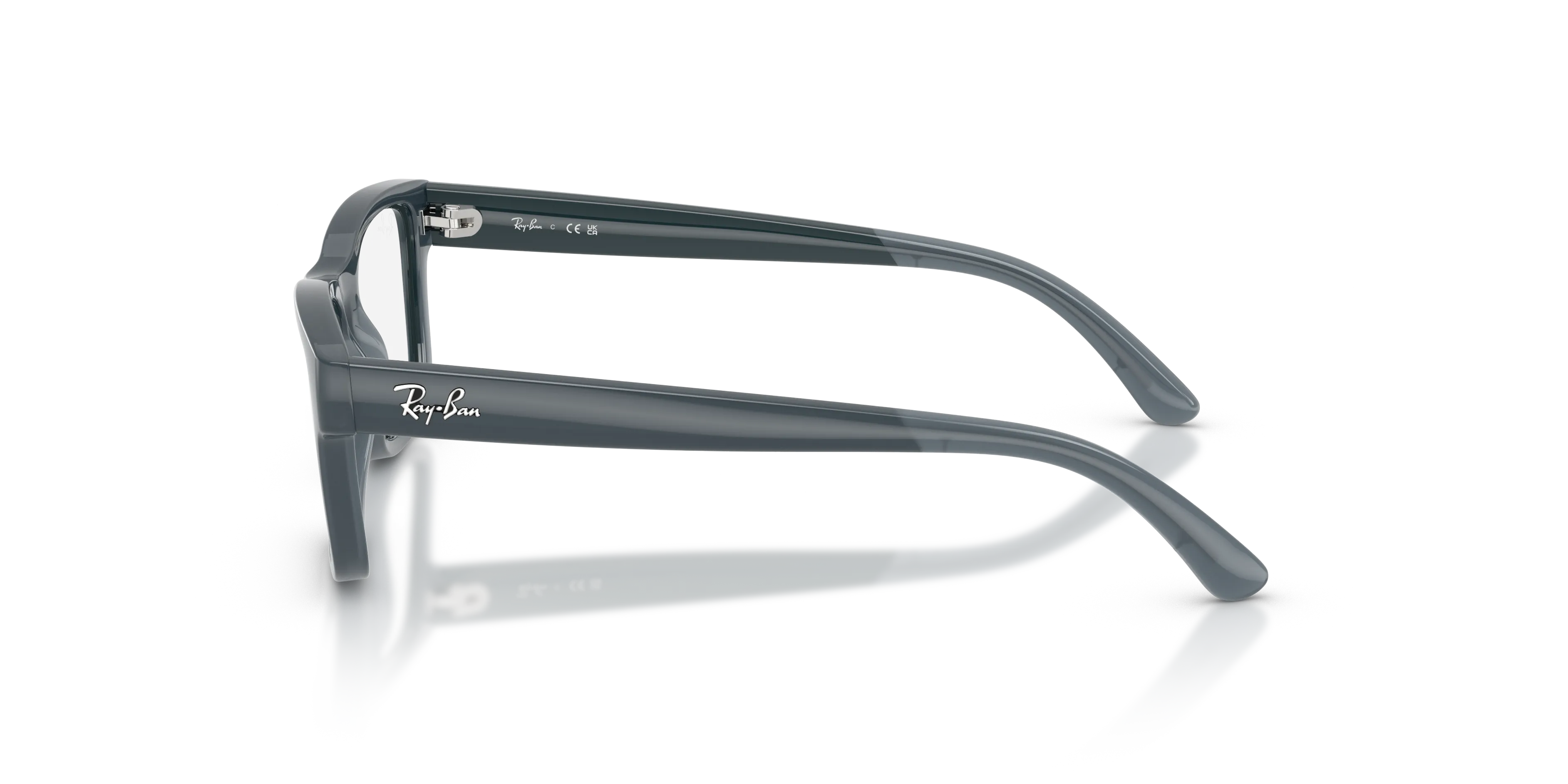 Ray - Ban RY1951 7546 Montature da vista bambino Iniettato Grigio Trasparente Squadrata Normale - immagine 4