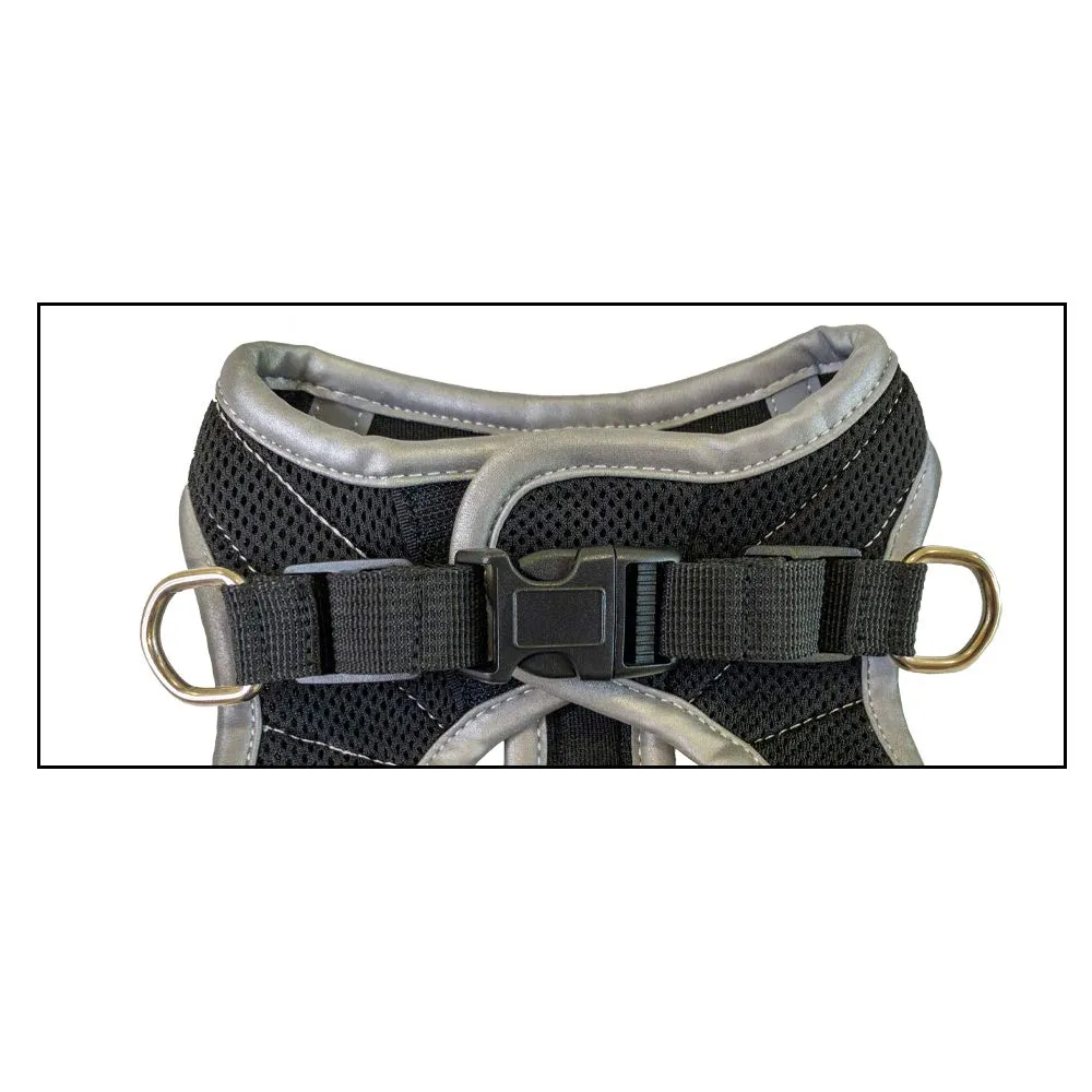 Croci C5081643 - Pettorina Riflettente Per Cani, Multicolore (Nero), S, 1 Pezzo - immagine 3