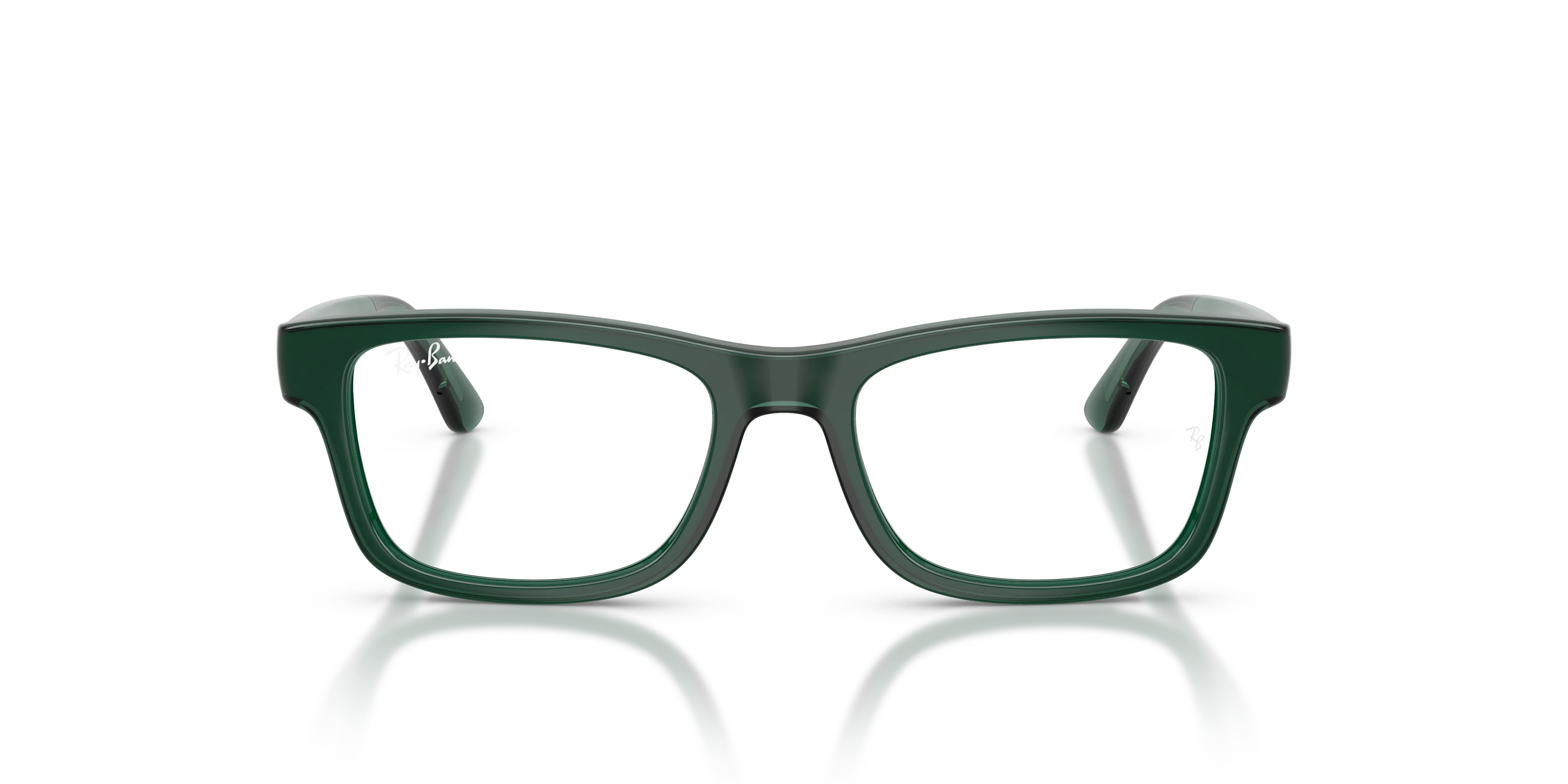 Ray - Ban RY1951 7545 Montature da vista bambino Iniettato Verde Trasparente Squadrata Normale - immagine 3