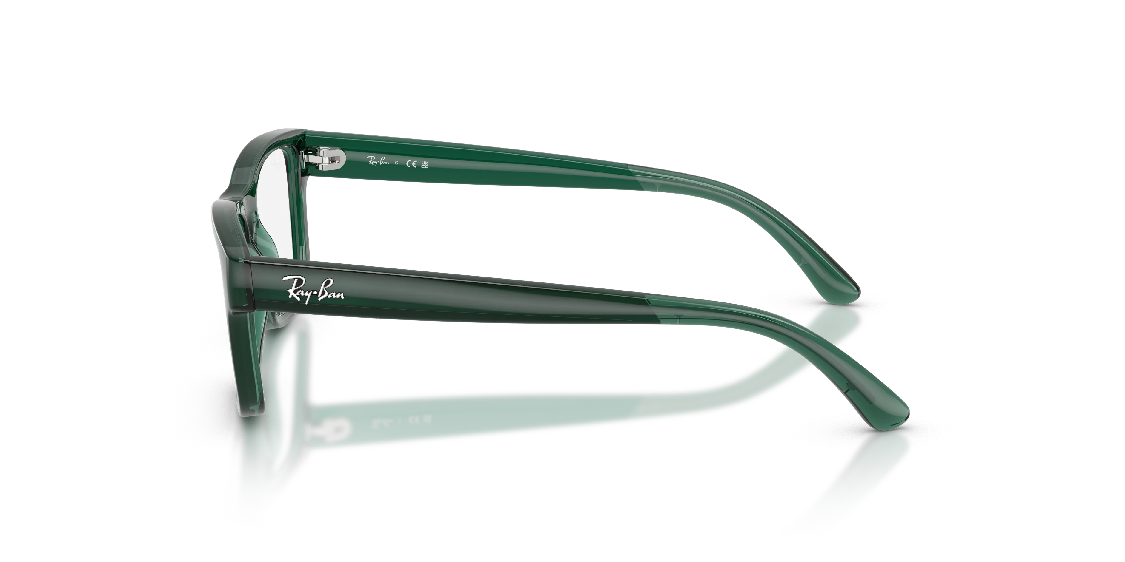 Ray - Ban RY1951 7545 Montature da vista bambino Iniettato Verde Trasparente Squadrata Normale - immagine 4