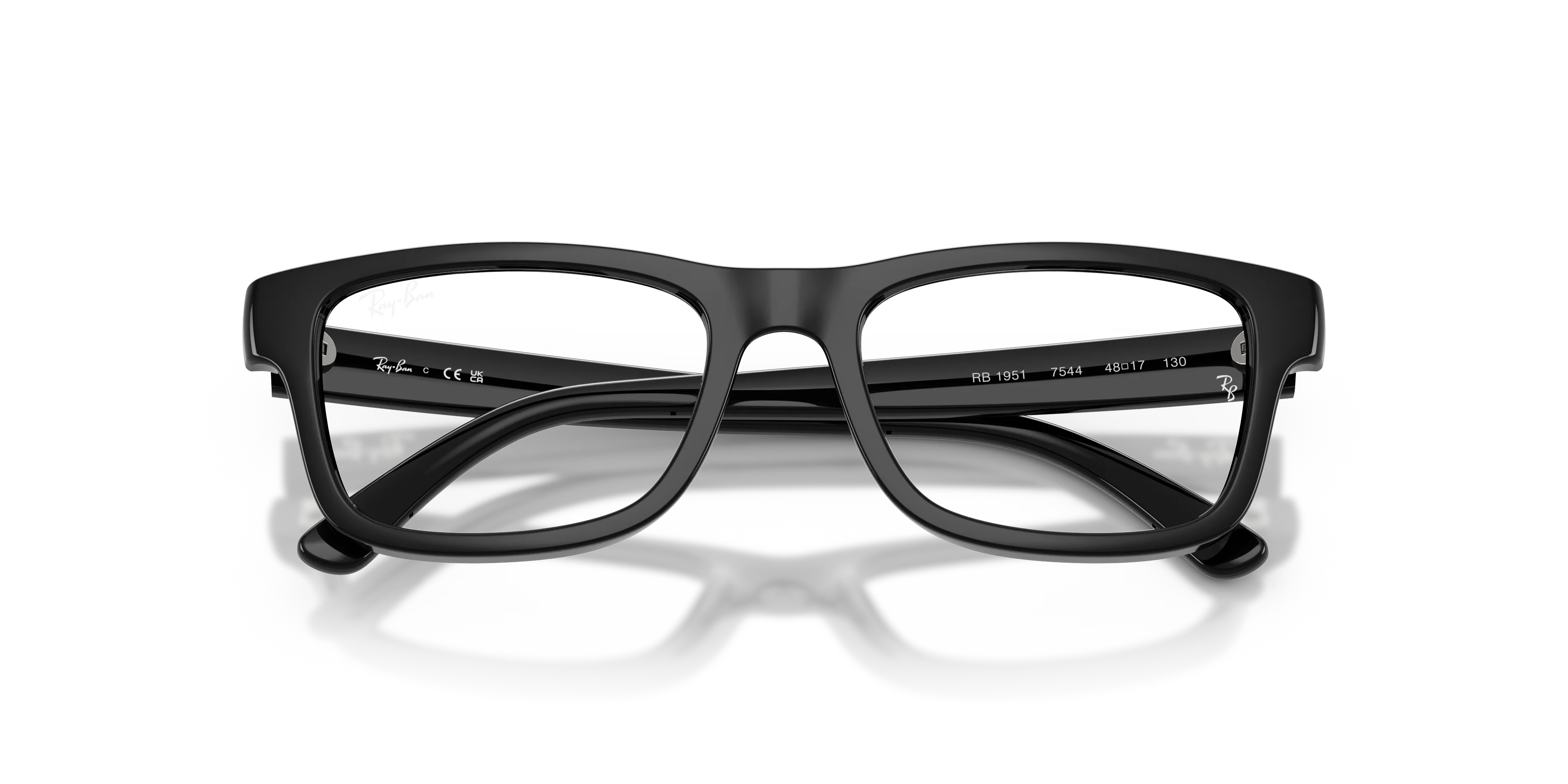 Ray - Ban RY1951 7544 Montature da vista bambino Iniettato Nero Trasparente Squadrata Normale - immagine 2