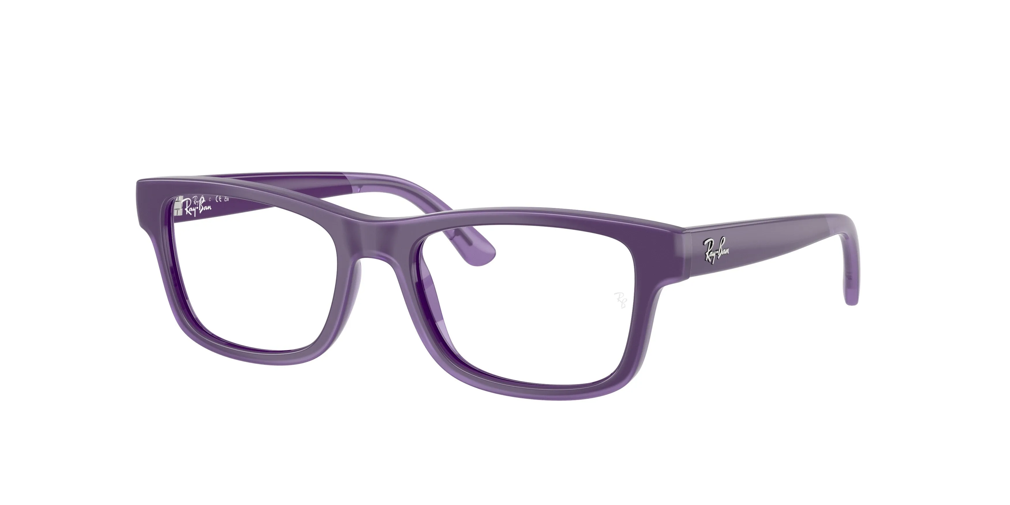 Ray - Ban RY1951 7206 Montature da vista bambino Iniettato Viola Trasparente Squadrata Normale - immagine 1