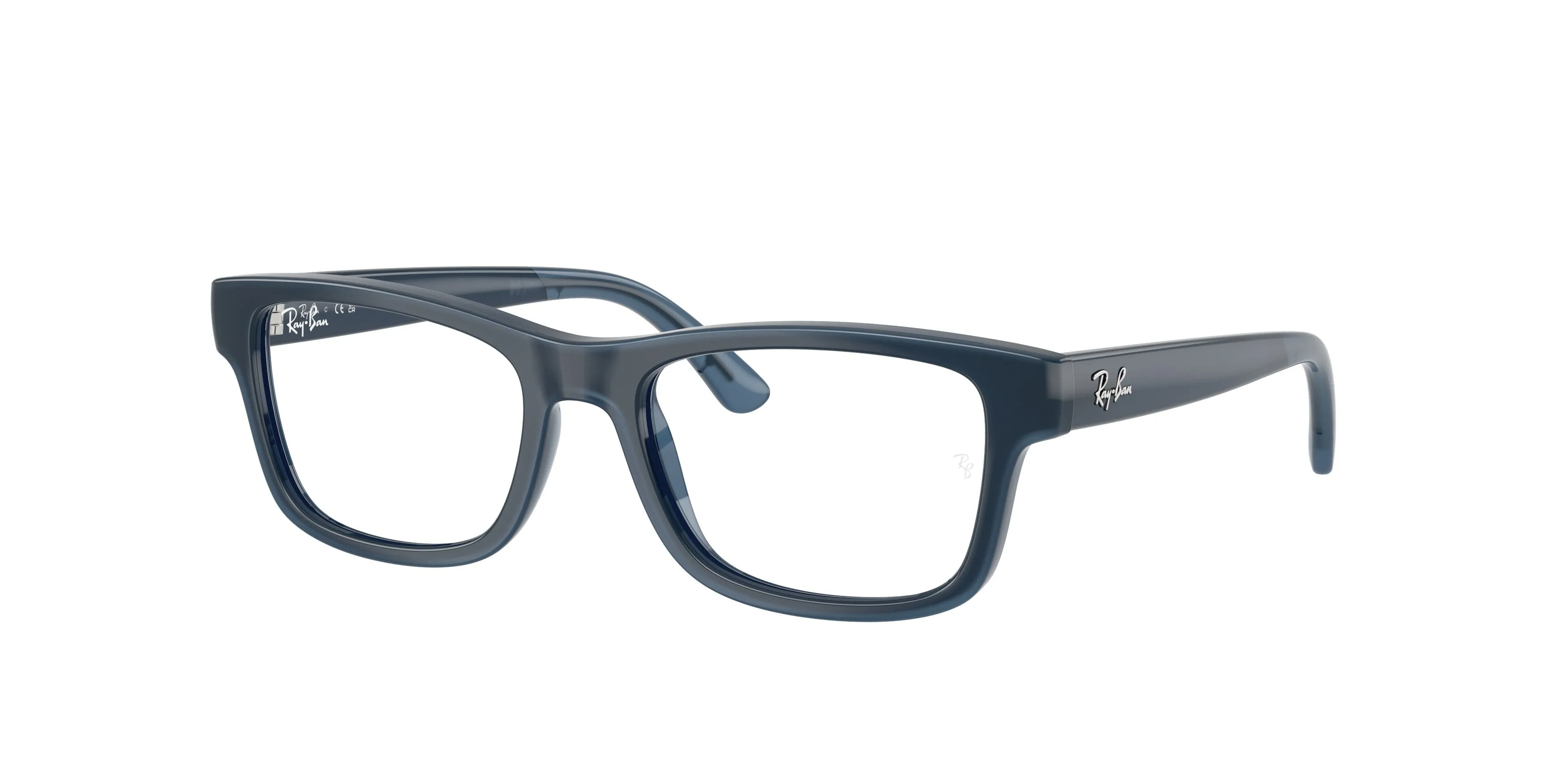 Ray - Ban RY1951 7205 Montature da vista bambino Iniettato Blu Trasparente Squadrata Normale - immagine 1