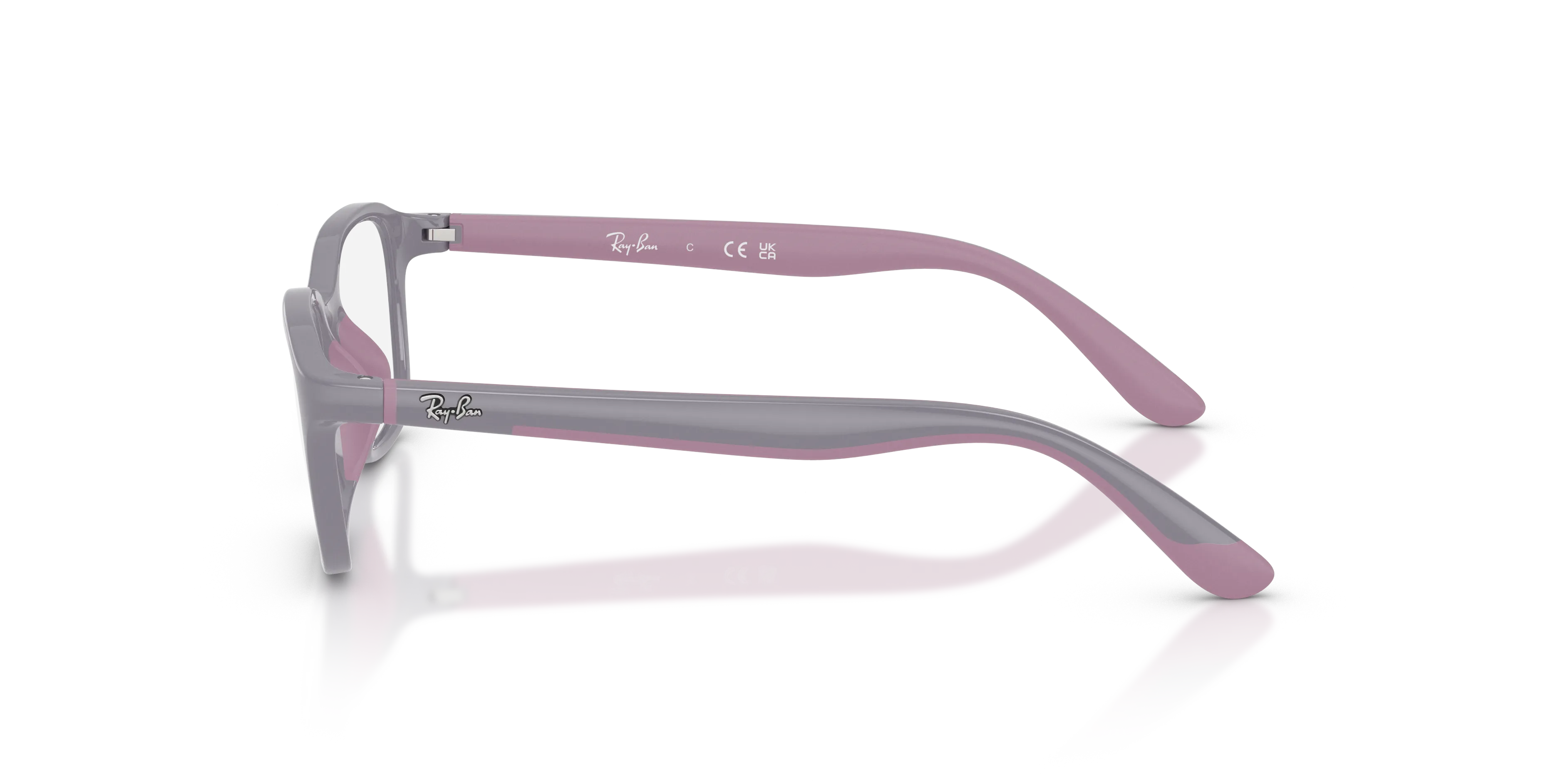 Ray - Ban RY1906 7512 Montature da vista bambino Iniettato Rosa Trasparente Squadrata Normale - immagine 4