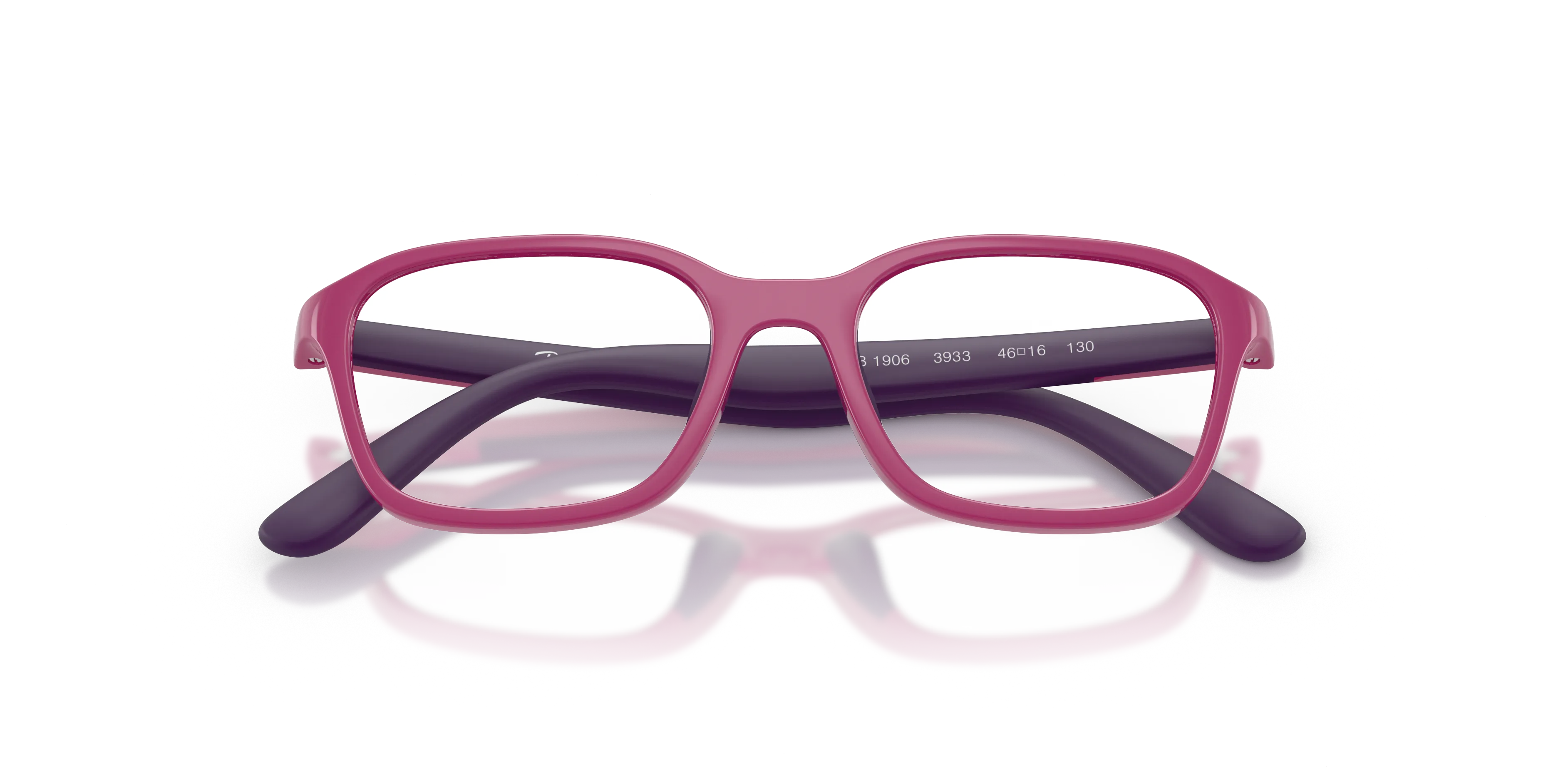 Ray - Ban RY1906 3933 Montature da vista bambino Iniettato Rosa Trasparente Squadrata Normale - immagine 2