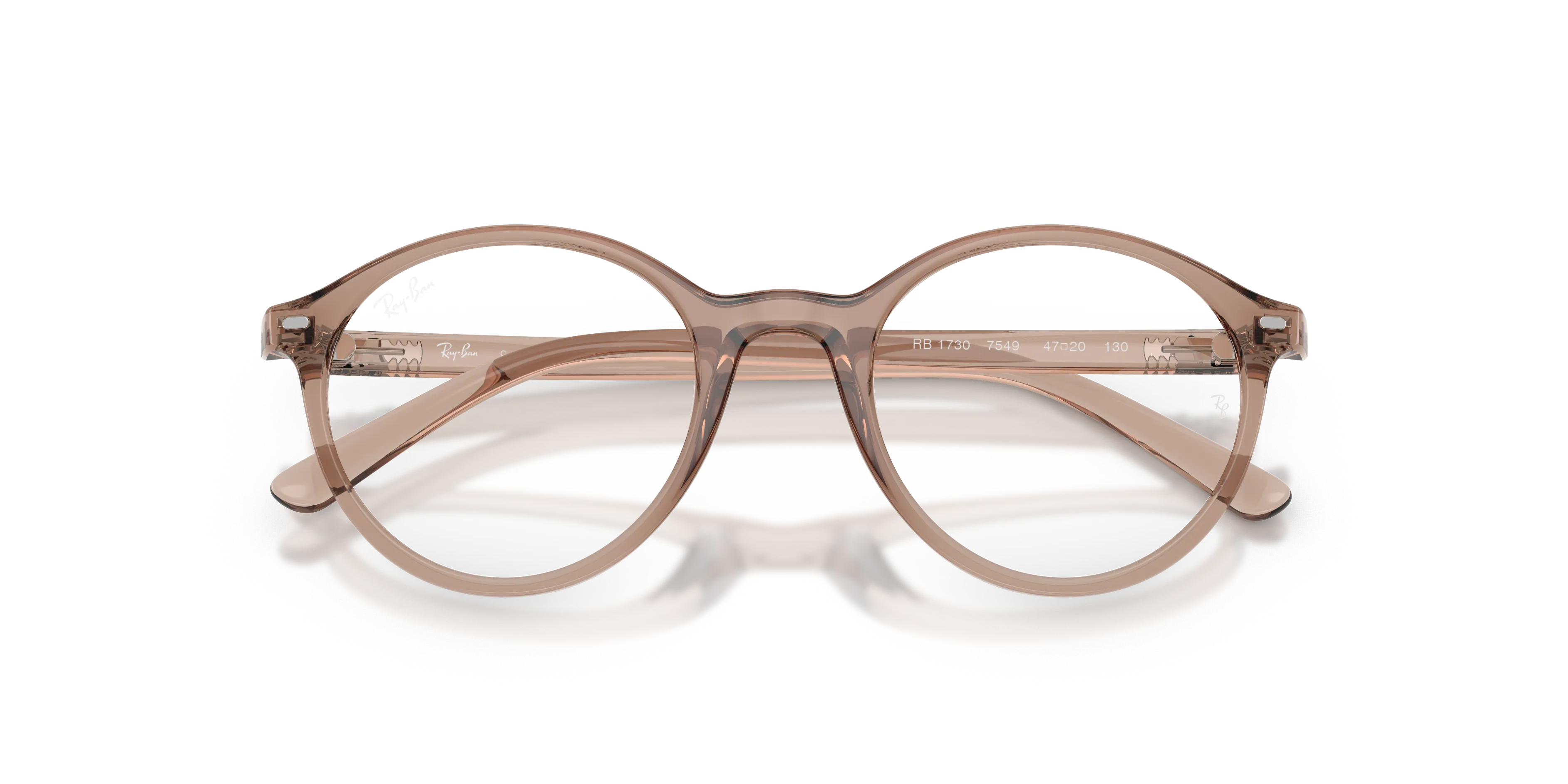 Ray - Ban RY1730 7549 Montature da vista bambino Nylon Marrone Trasparente Pantos Normale - immagine 2