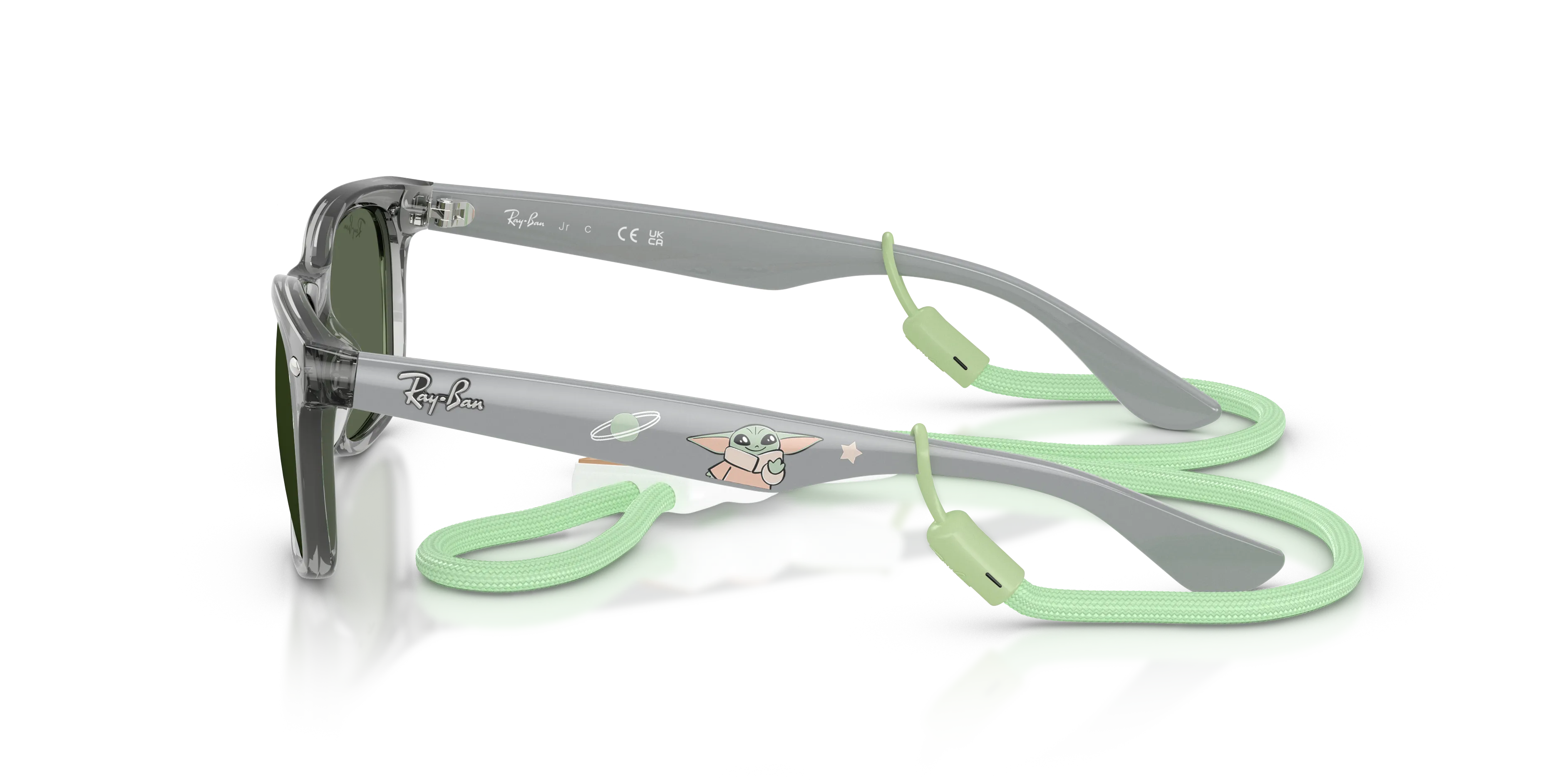 Ray - Ban RJ9052S JUNIOR NEW WAYFARER 722871 Occhiali da sole bambino Nylon Grigio Verde Squadrata Normale - immagine 4