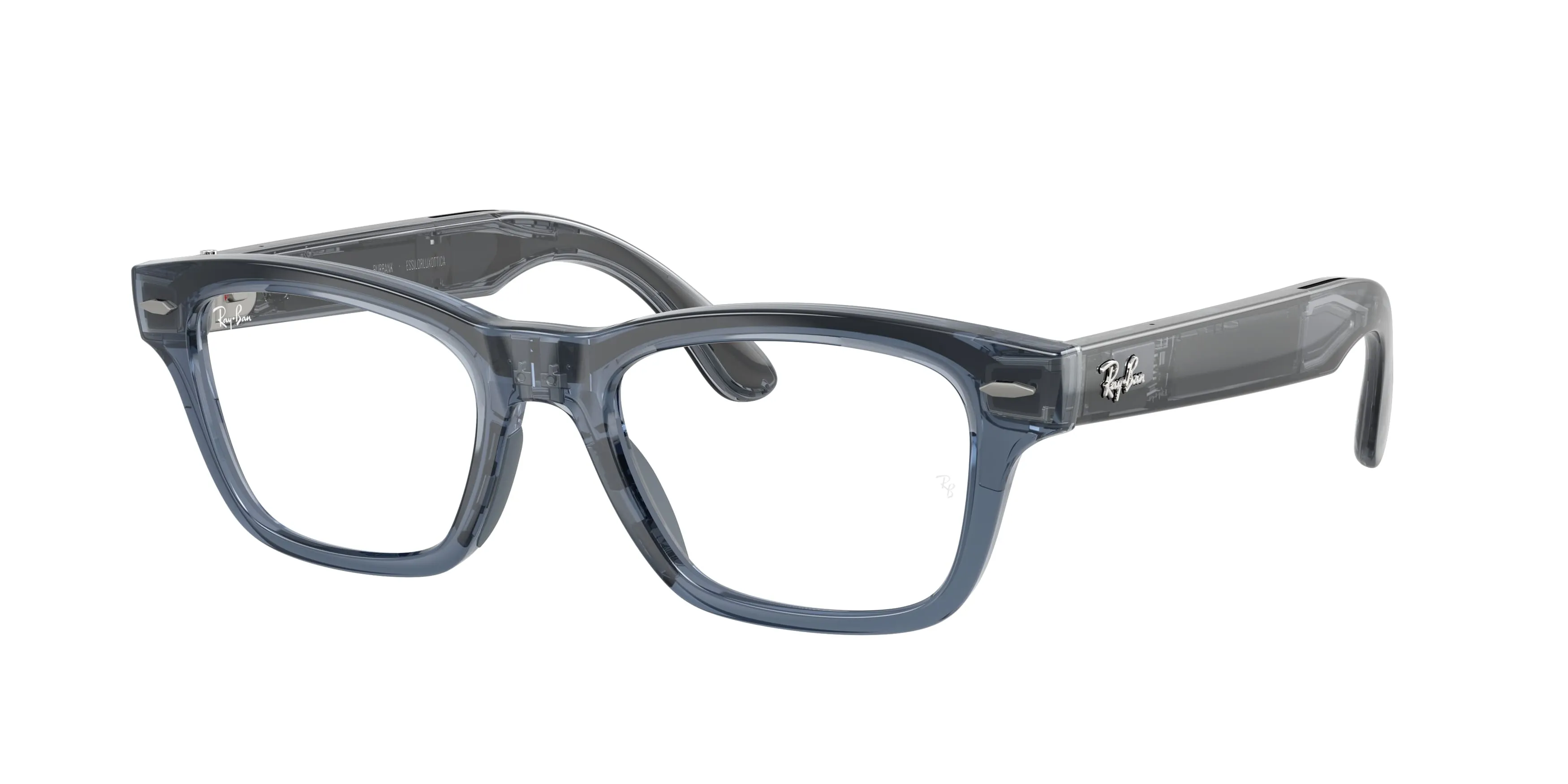 Ray - Ban RW7005 Ray-Ban Meta Audio Burbank 6929MF Smart glasses Iniettato Blu Squadrata Fotocromatiche - immagine 1