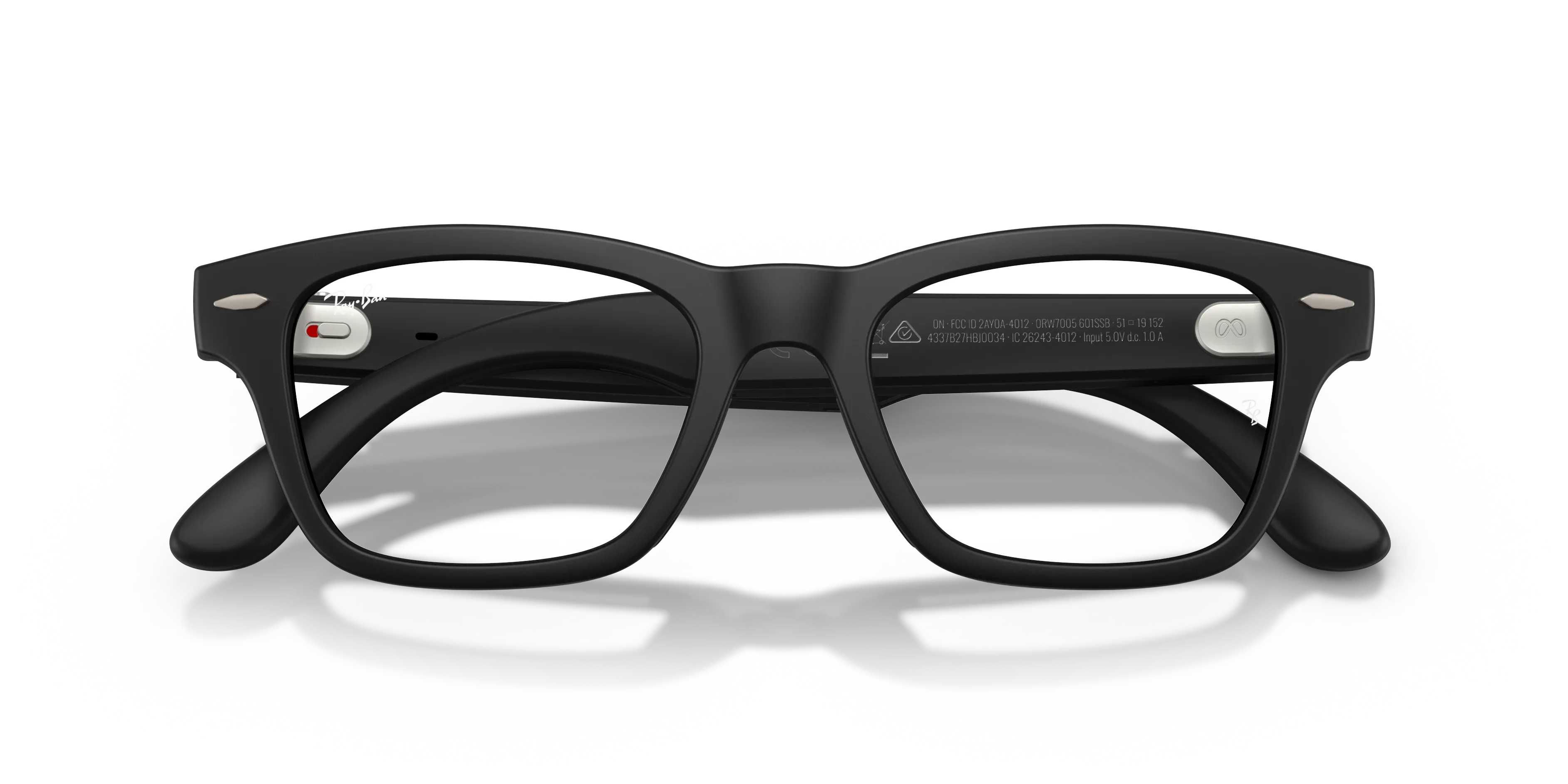 Ray - Ban RW7005 Ray-Ban Meta Audio Burbank 601SSB Smart glasses Iniettato Nero Squadrata Normale - immagine 2