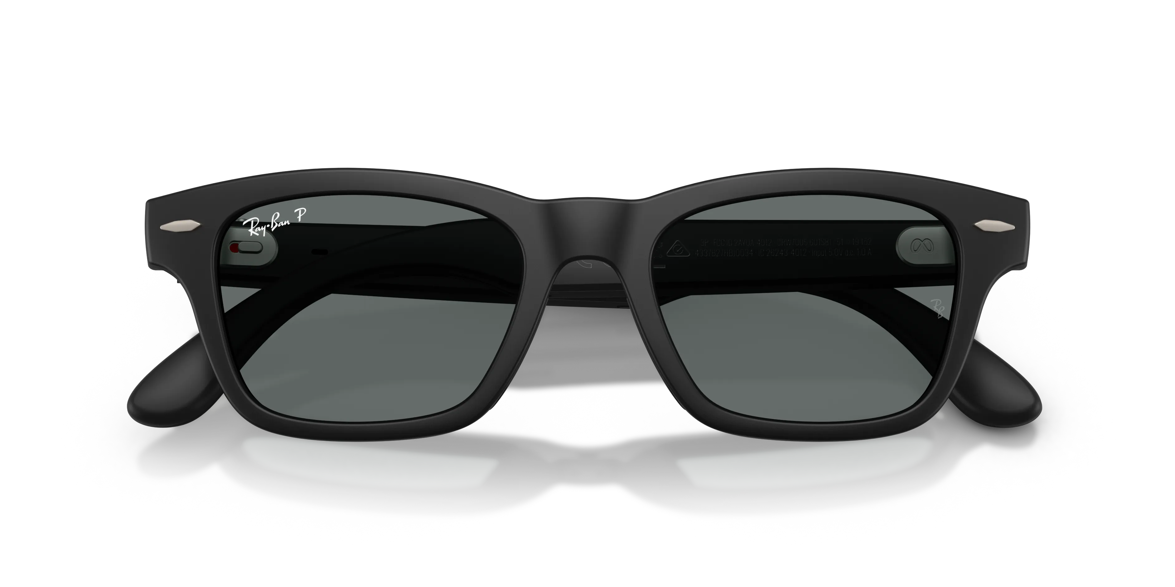 Ray - Ban RW7005 Ray-Ban Meta Audio Burbank 601S81 Smart glasses Iniettato Nero Grigio Squadrata Polarizzata - immagine 2