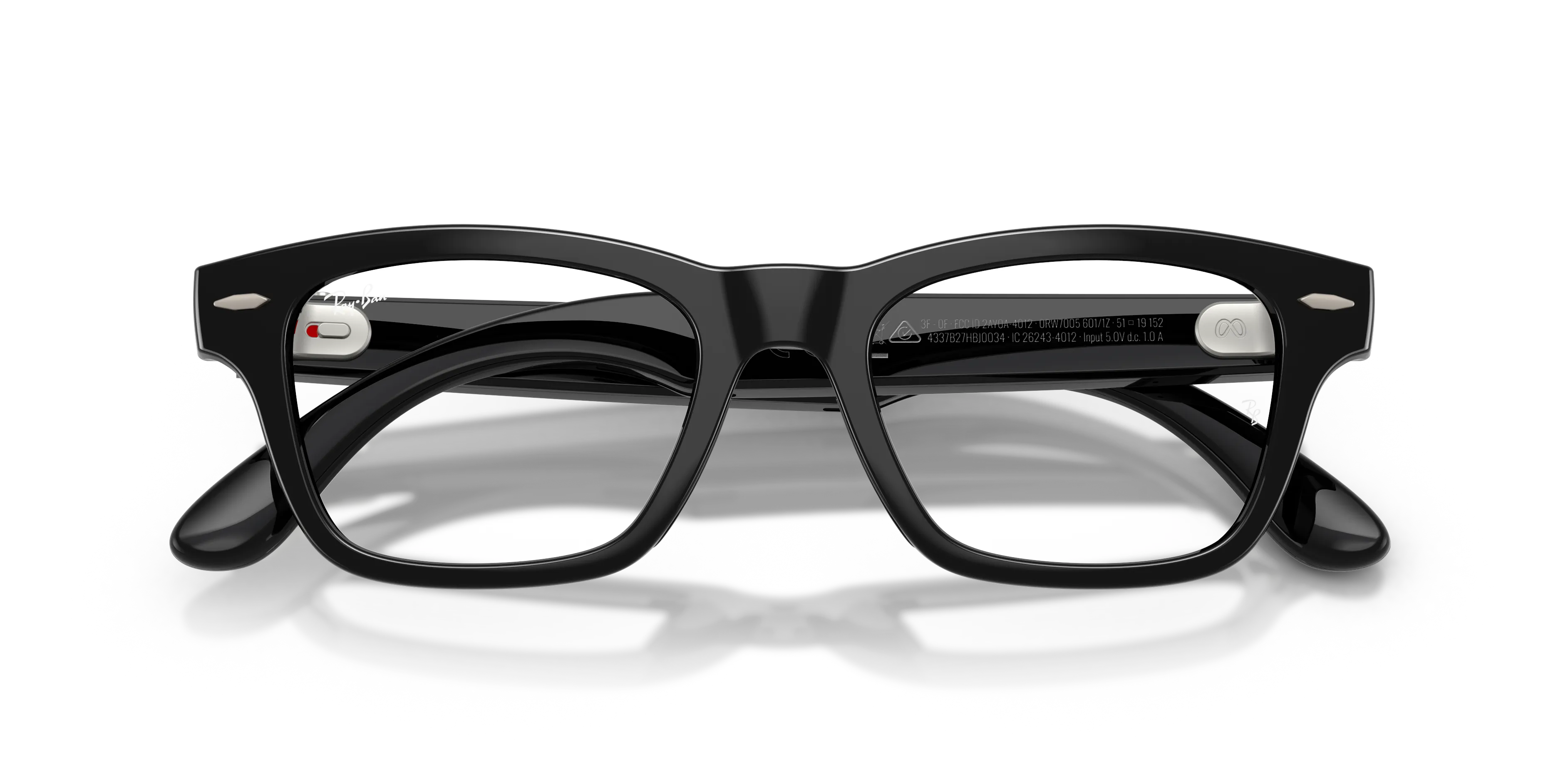Ray - Ban RW7005 Ray-Ban Meta Audio Burbank 601/1Z Smart glasses Iniettato Nero Grigio Squadrata Fotocromatiche - immagine 2