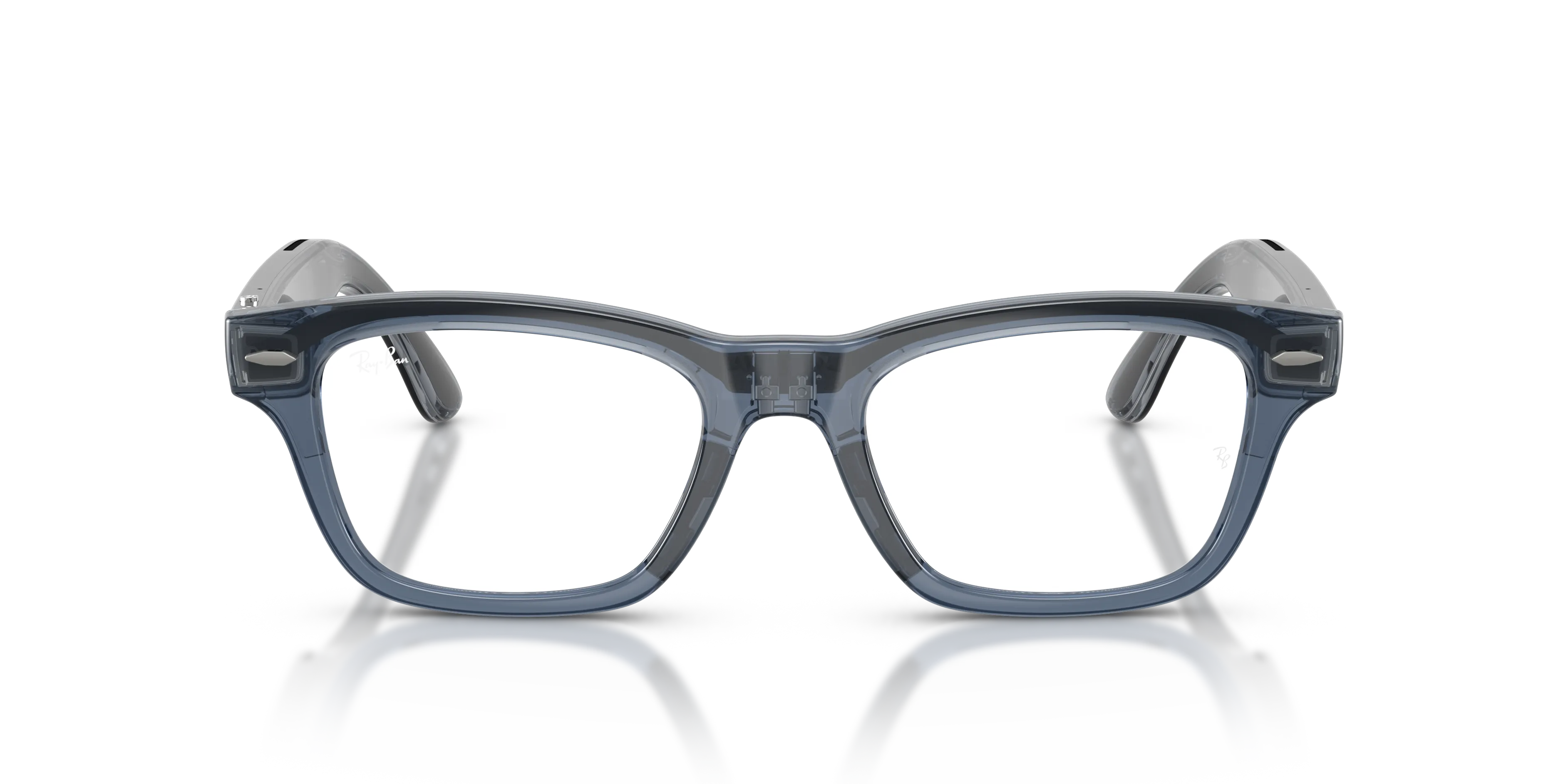 Ray - Ban RW7005V Ray-Ban Meta Audio Burbank Optics 8547 Smart glasses Iniettato Blu Trasparente Squadrata Normale - immagine 3