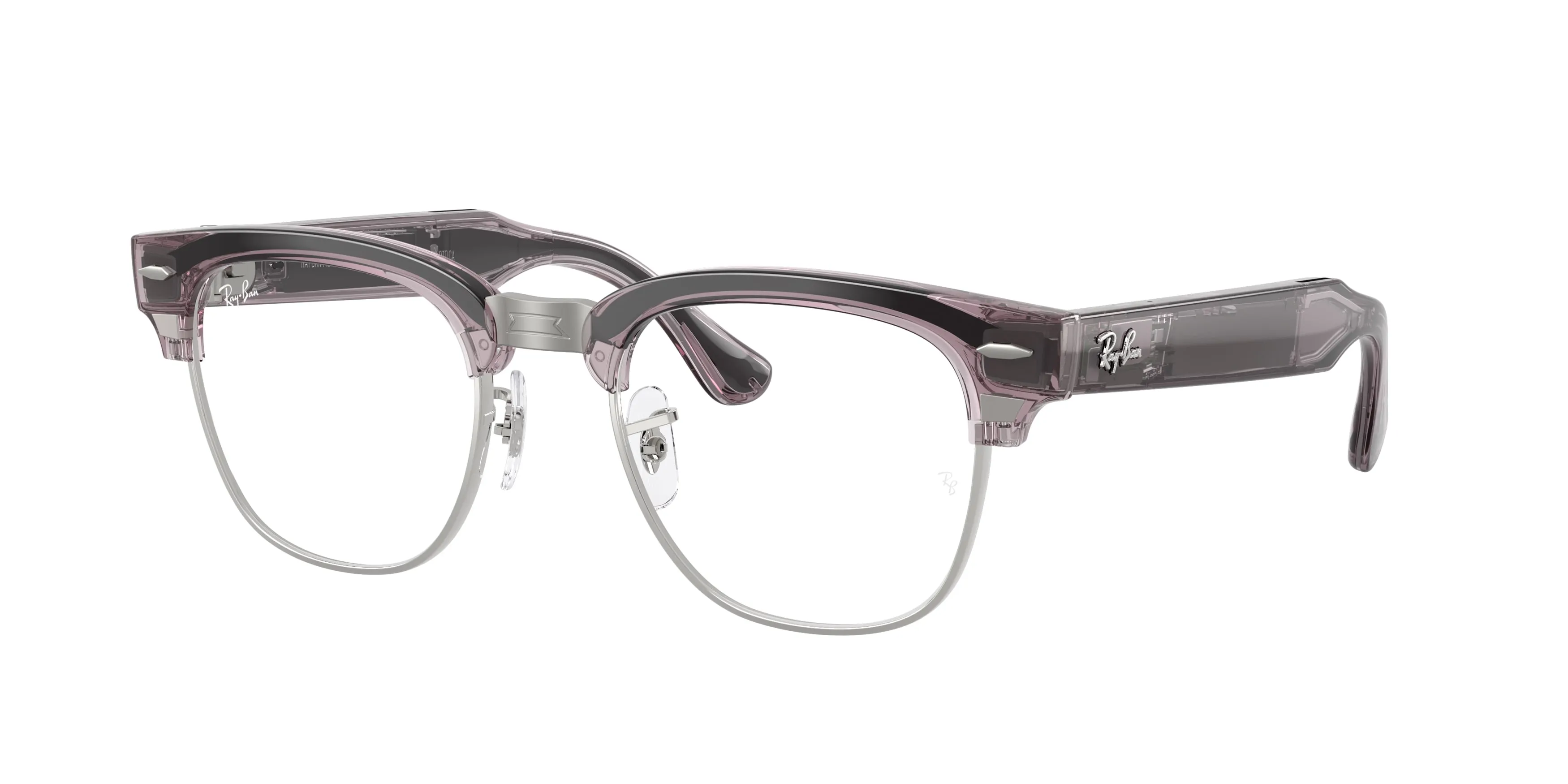 Ray - Ban RW7004 Ray-Ban Meta Audio Clubmaster 6932MI Smart glasses Iniettato Viola Rosso Squadrata Fotocromatiche - immagine 1