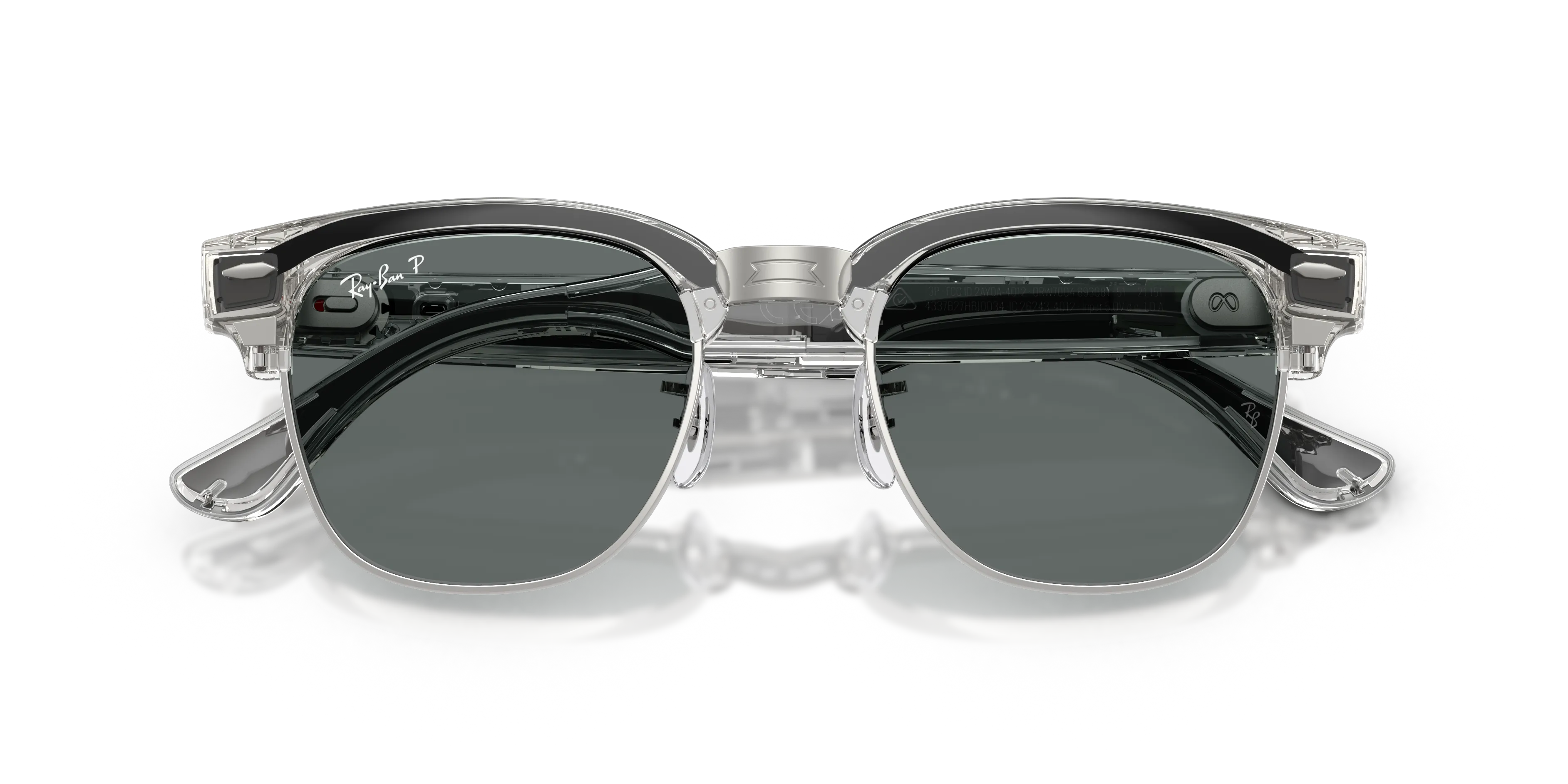 Ray - Ban RW7004 Ray-Ban Meta Audio Clubmaster 693081 Smart glasses Iniettato Grigio Grigio Squadrata Polarizzata - immagine 2