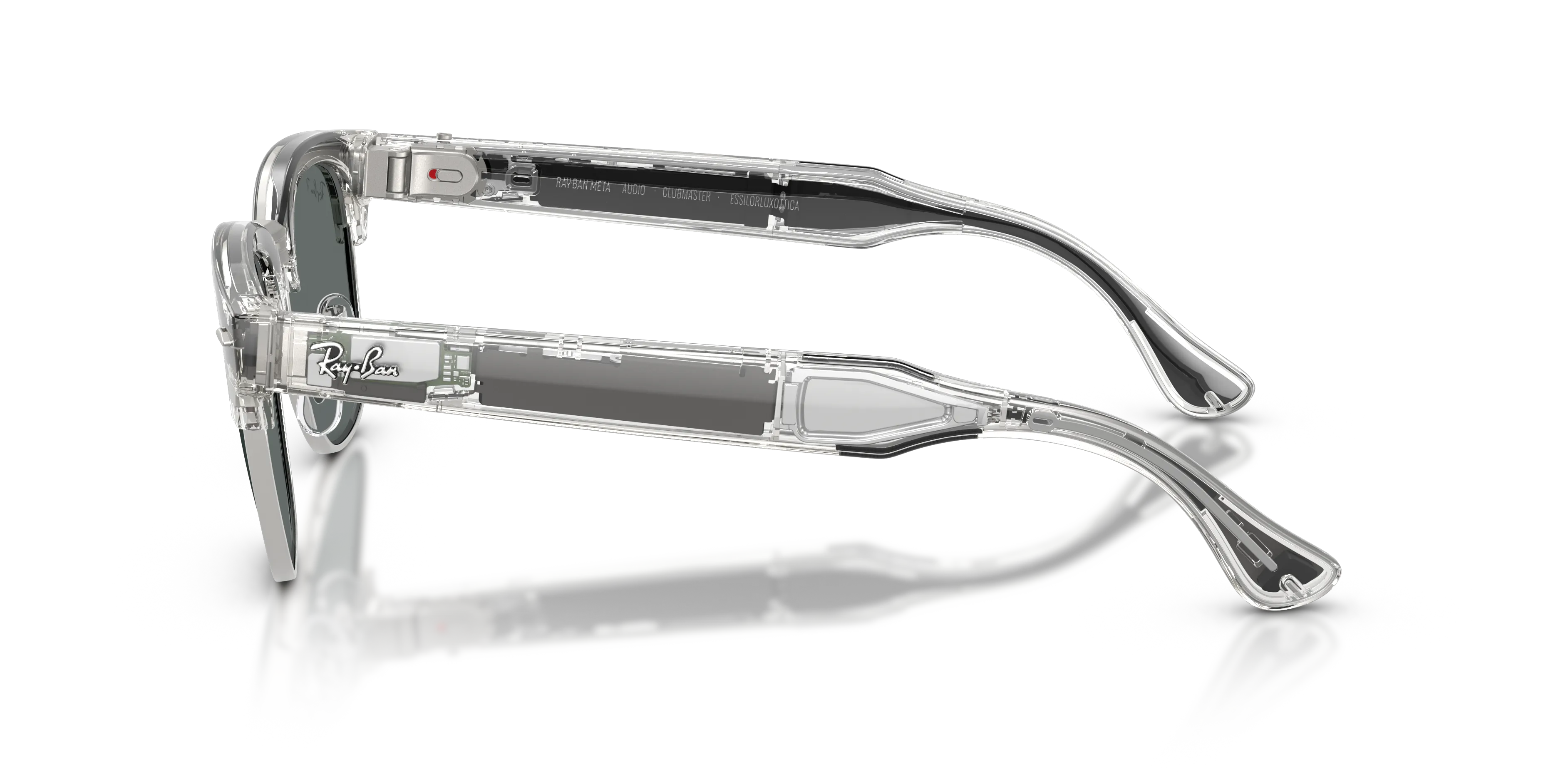 Ray - Ban RW7004 Ray-Ban Meta Audio Clubmaster 693081 Smart glasses Iniettato Grigio Grigio Squadrata Polarizzata - immagine 4
