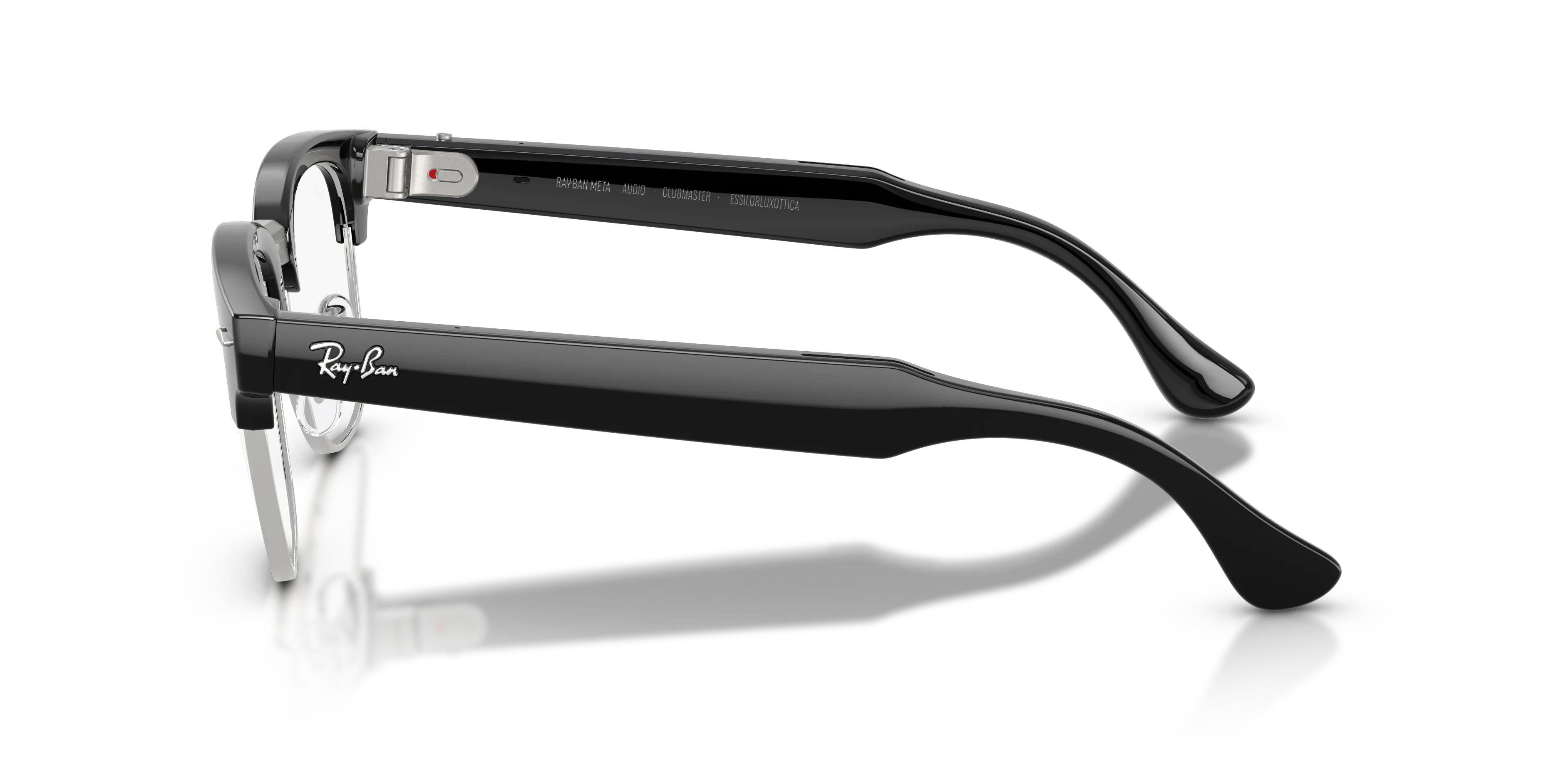 Ray - Ban RW7004 Ray-Ban Meta Audio Clubmaster 601/SB Smart glasses Iniettato Nero Squadrata Normale - immagine 4